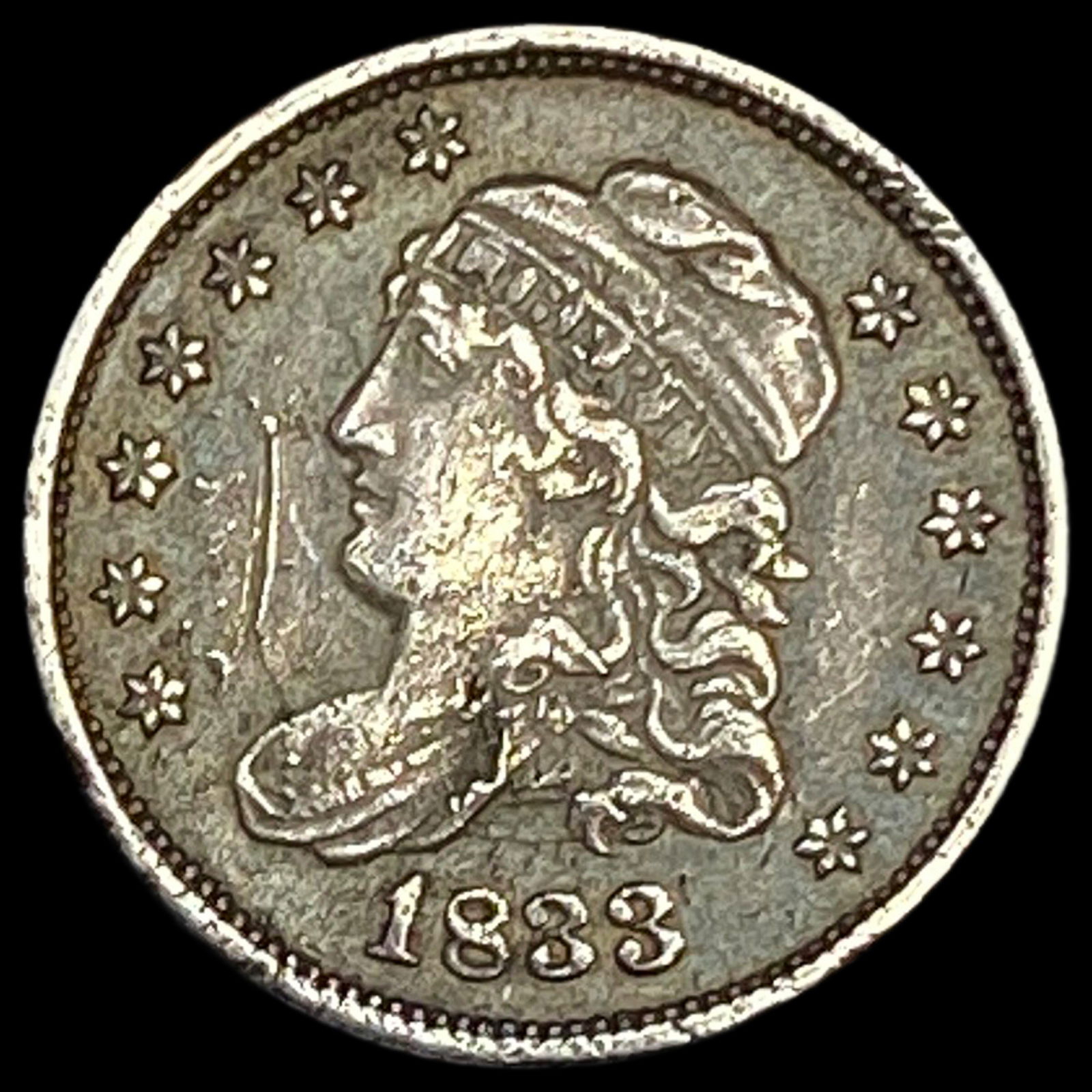 1833 Capped Bust Half Dime NEARLY UNCIRCULATED (1 of 2)