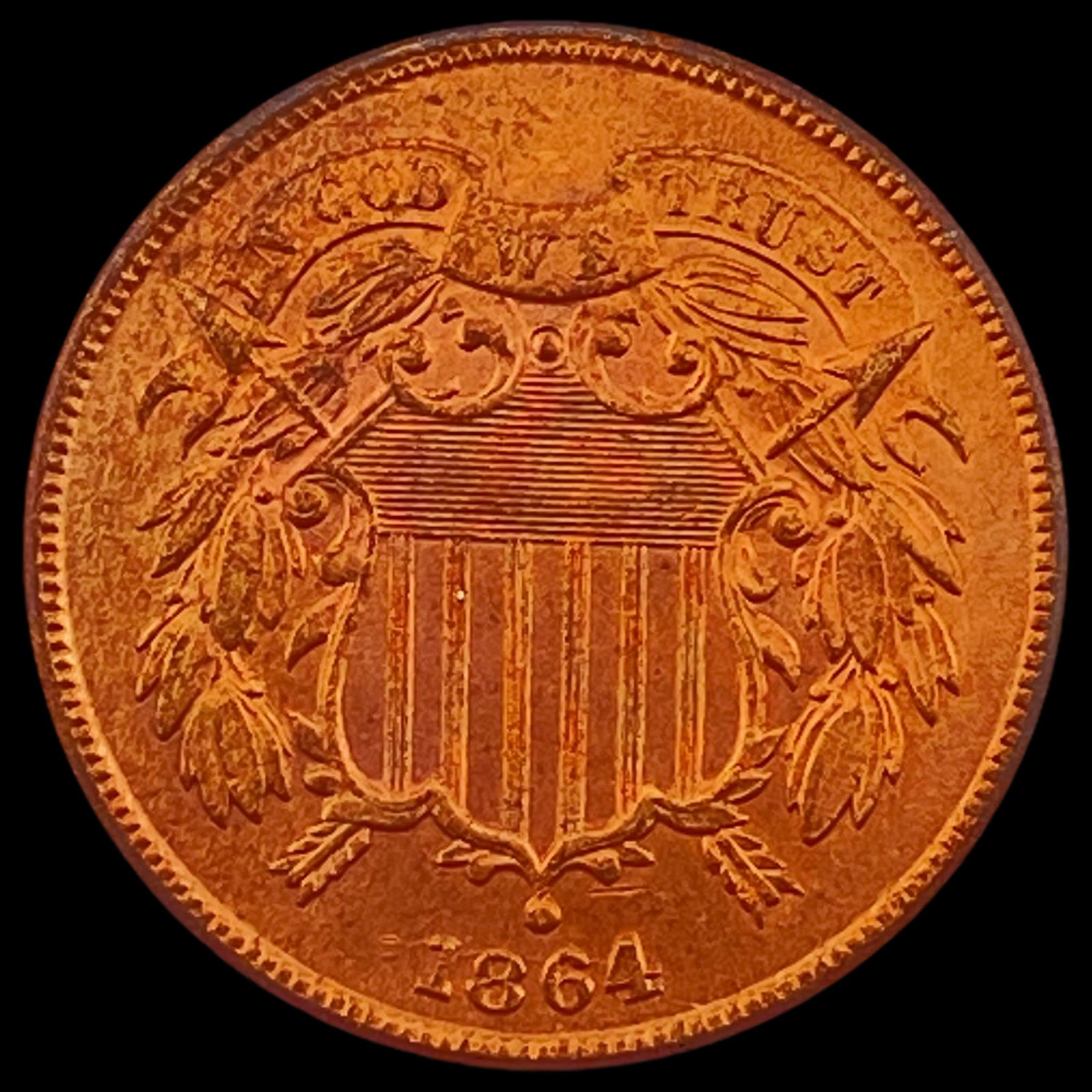 1864 Two-Cent Piece CLOSELY UNCIRCULATED (1 of 2)