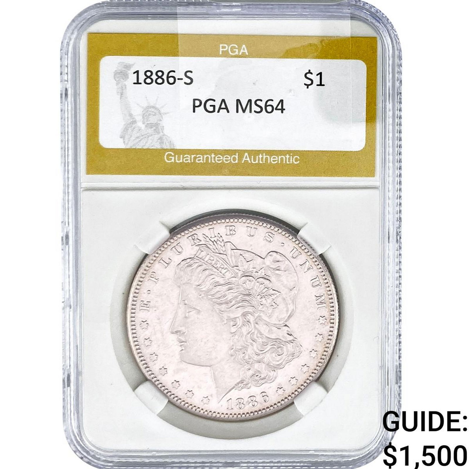 1886-S Morgan Silver Dollar PGA MS64 (1 of 2)