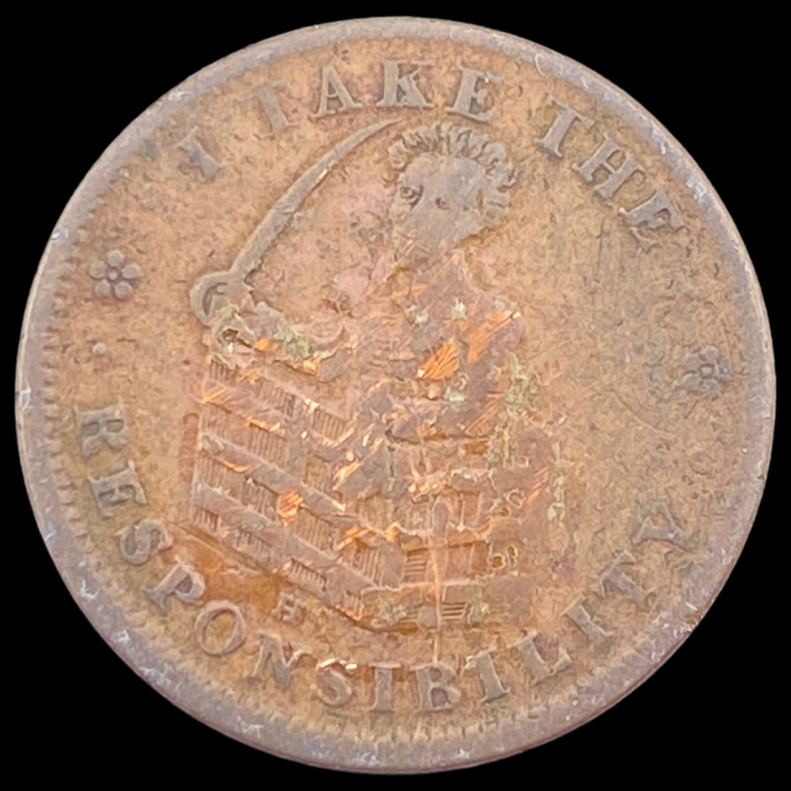 1837 Hard Times Token NEARLY UNCIRCULATED (1 of 2)