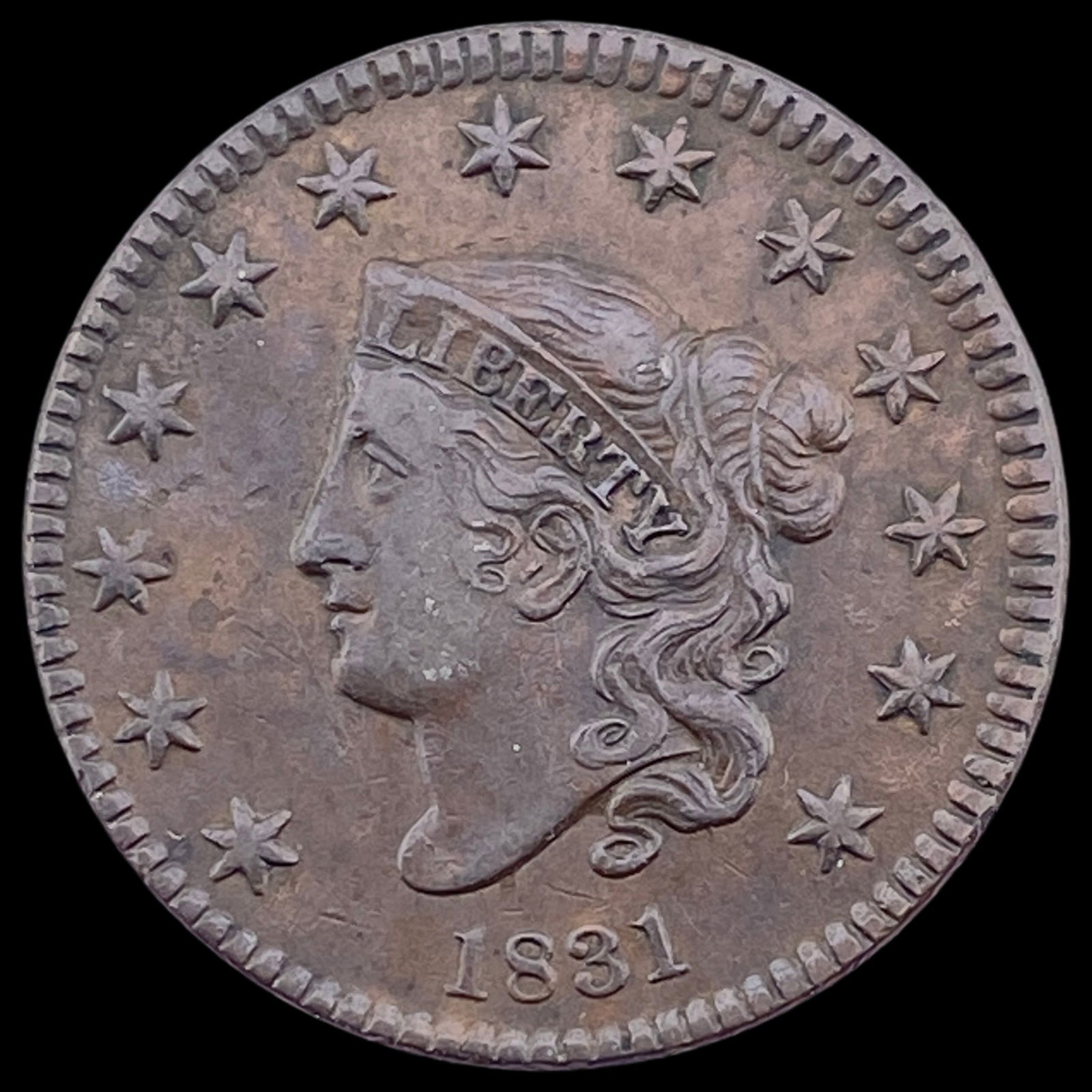 1831 Coronet Head Large Cent CHOICE AU (1 of 2)
