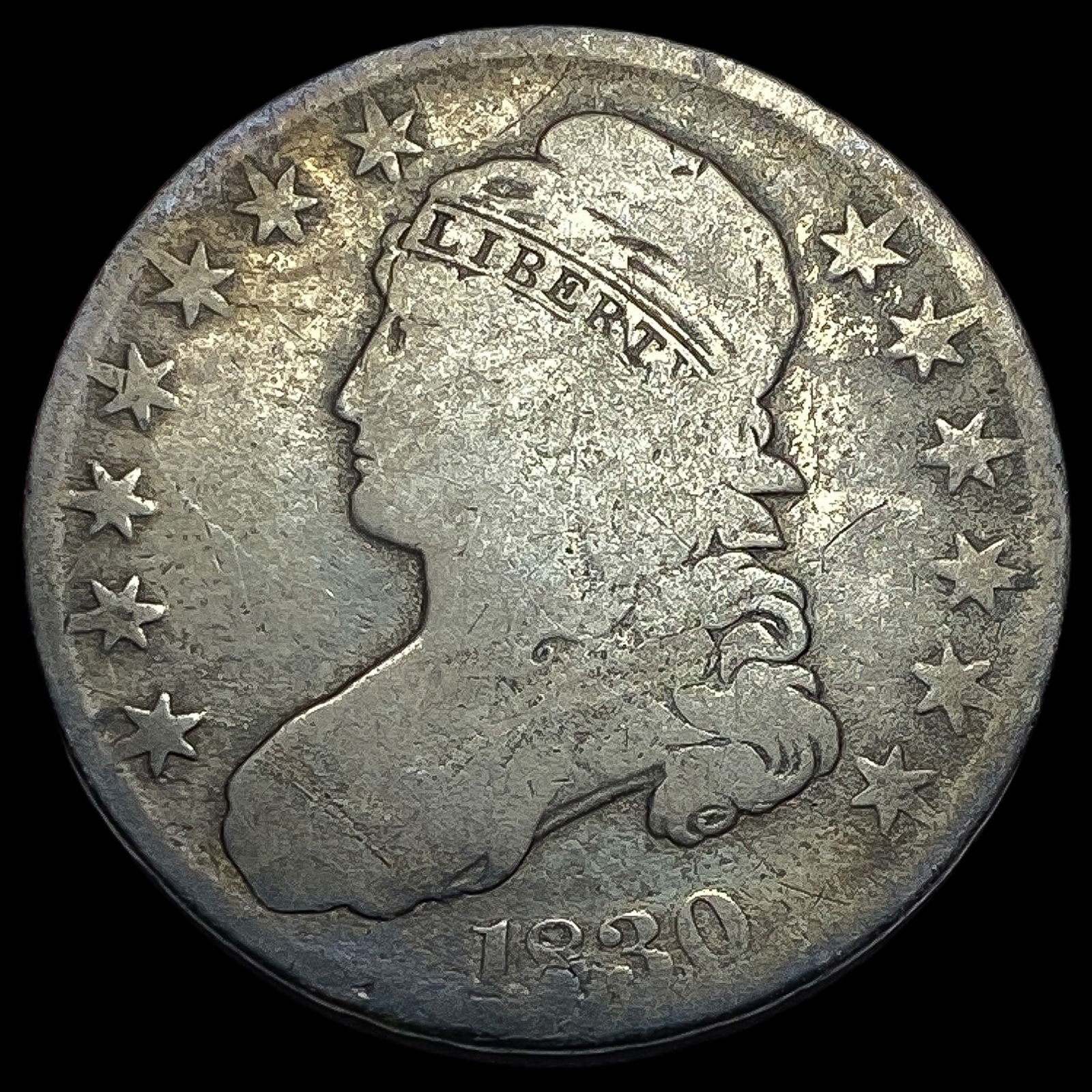 1830 Capped Bust Half Dollar NICELY CIRCULATED (1 of 2)