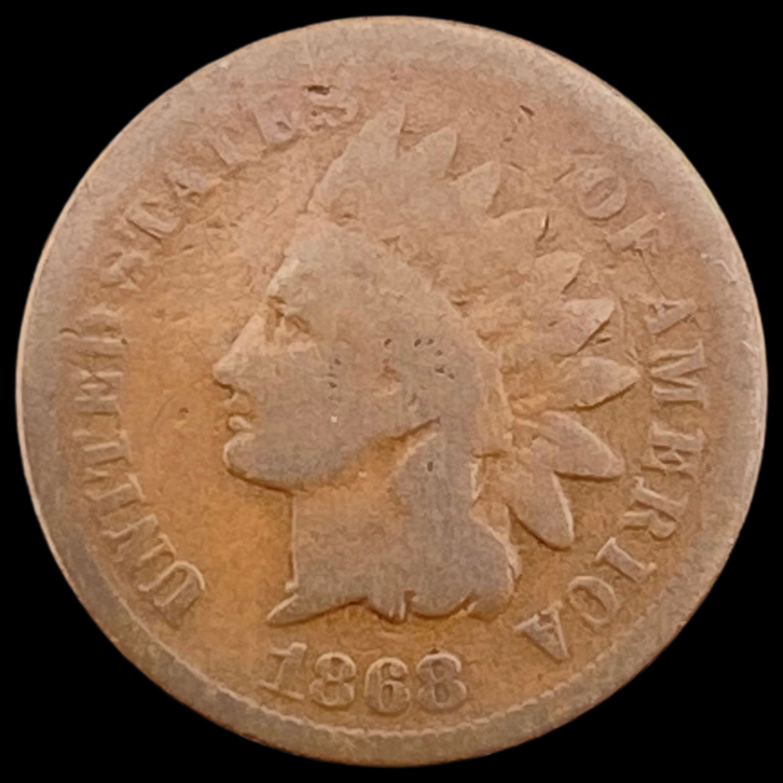 1868 Indian Head Cent NICELY CIRCULATED (1 of 2)