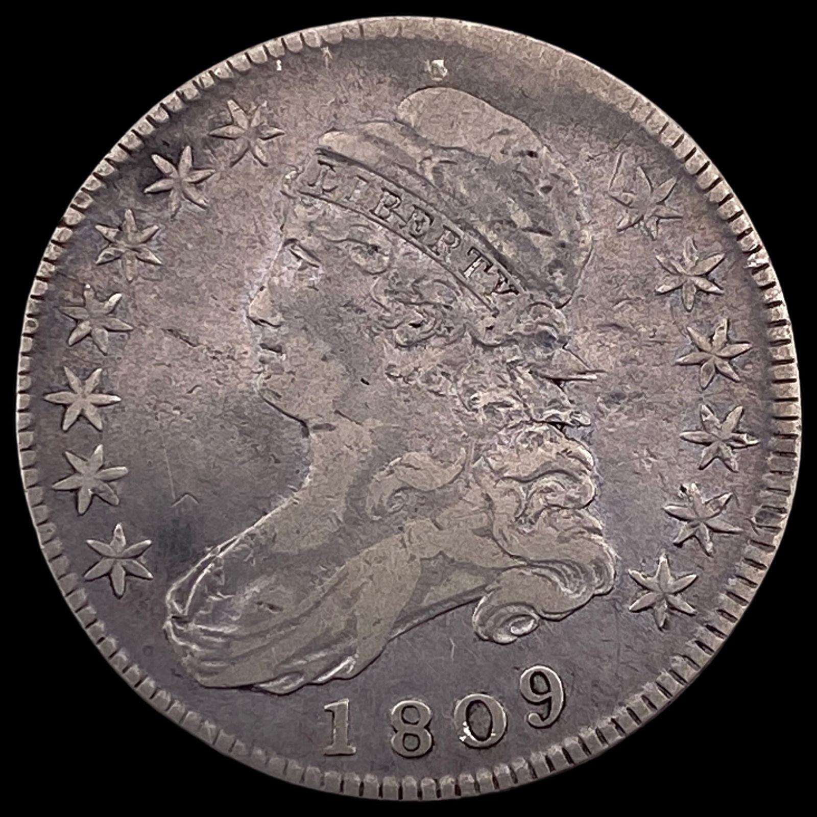 1809 Capped Bust Half Dollar LIGHTLY CIRCULATED (1 of 2)