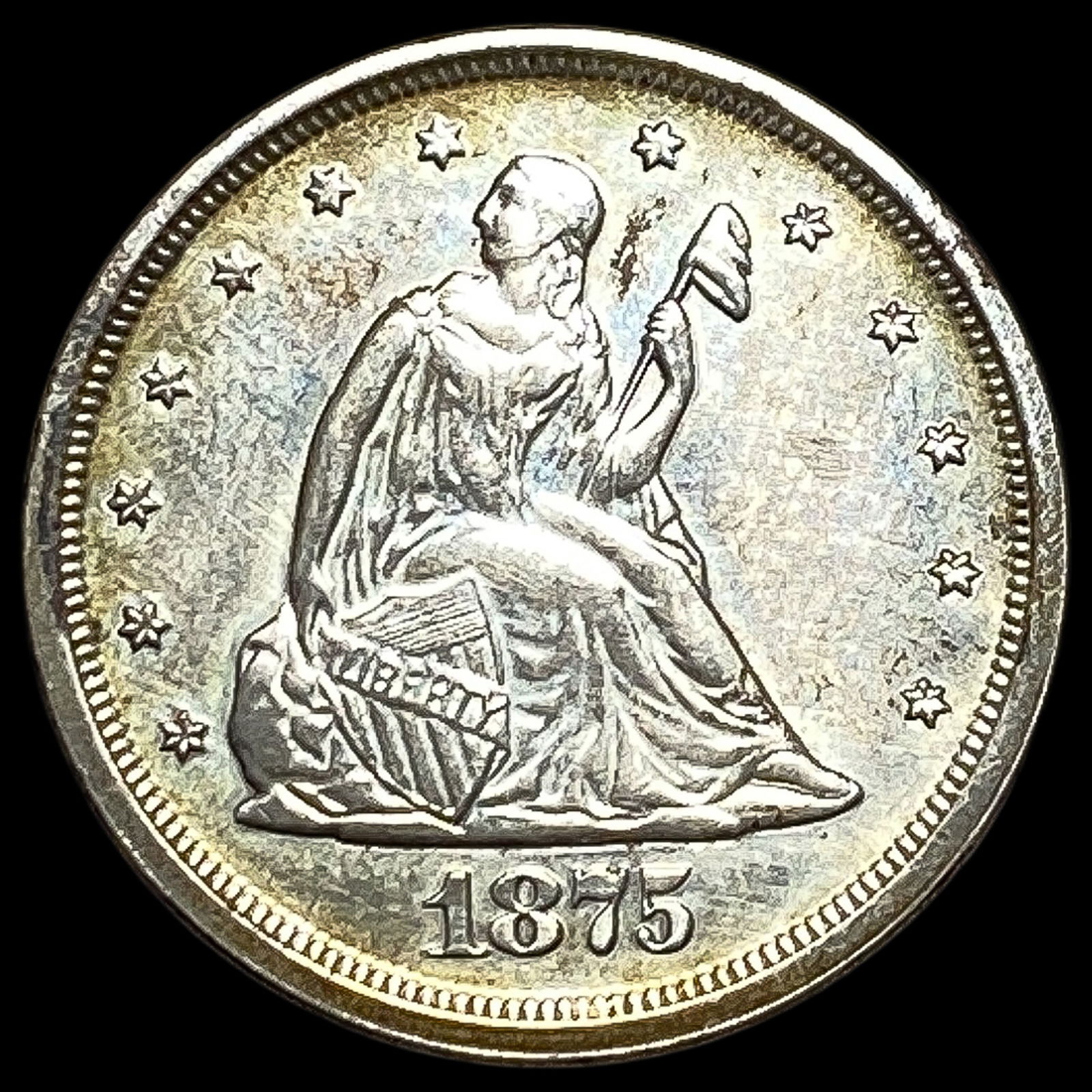 1875-S Silver Twenty Cents CLOSELY UNCIRCULATED (1 of 2)