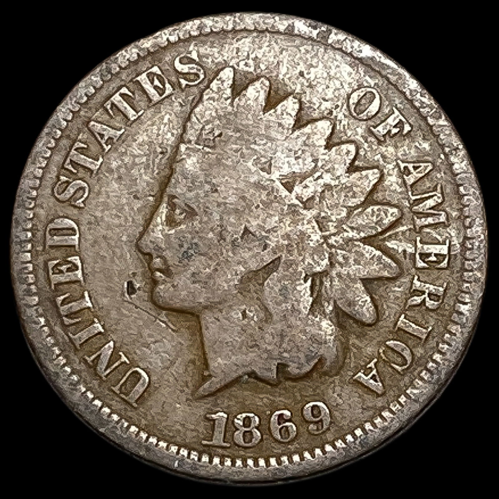 1869 Indian Head Cent NICELY CIRCULATED (1 of 2)