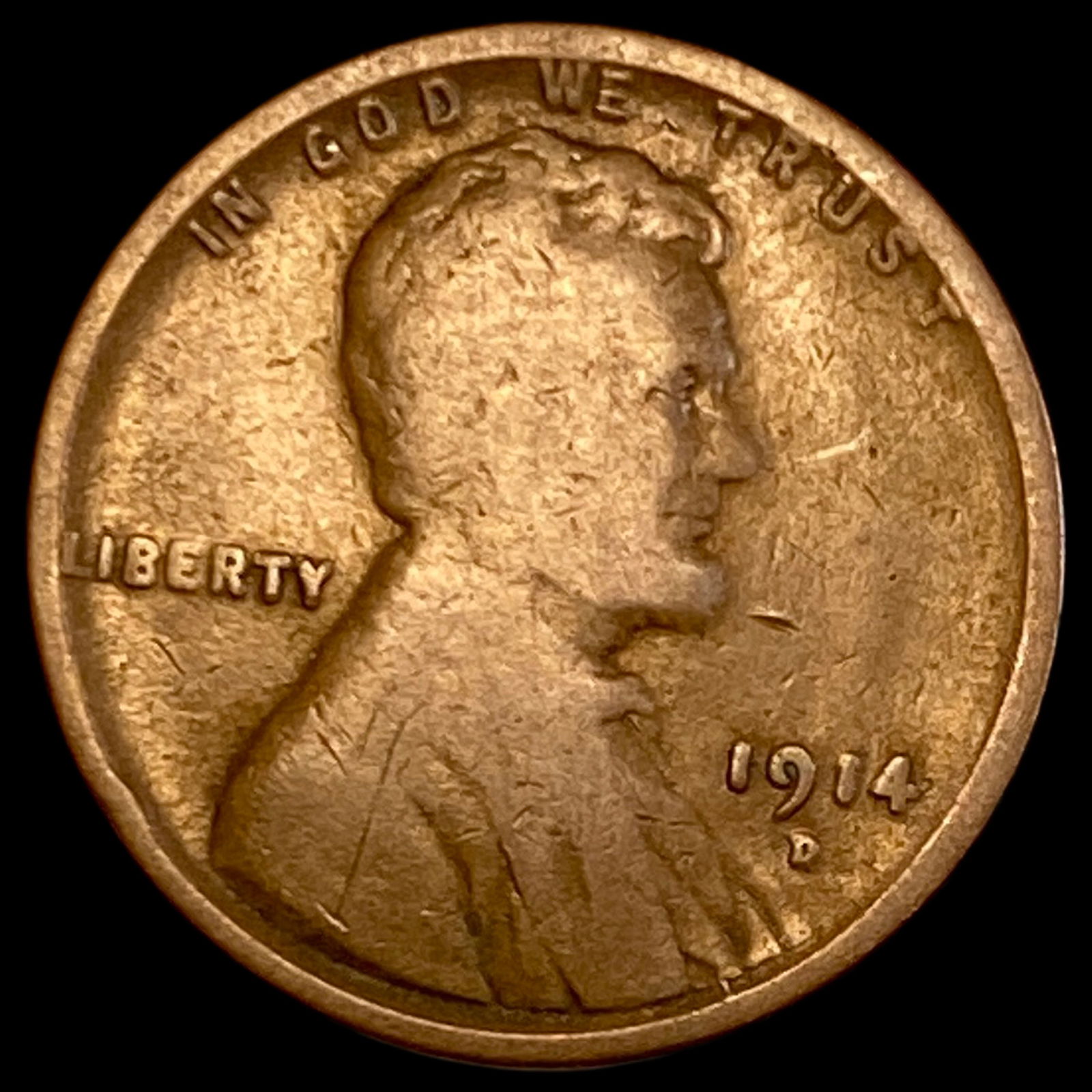 1914-D Lincoln Wheat Cent LIGHTLY CIRCULATED (1 of 2)