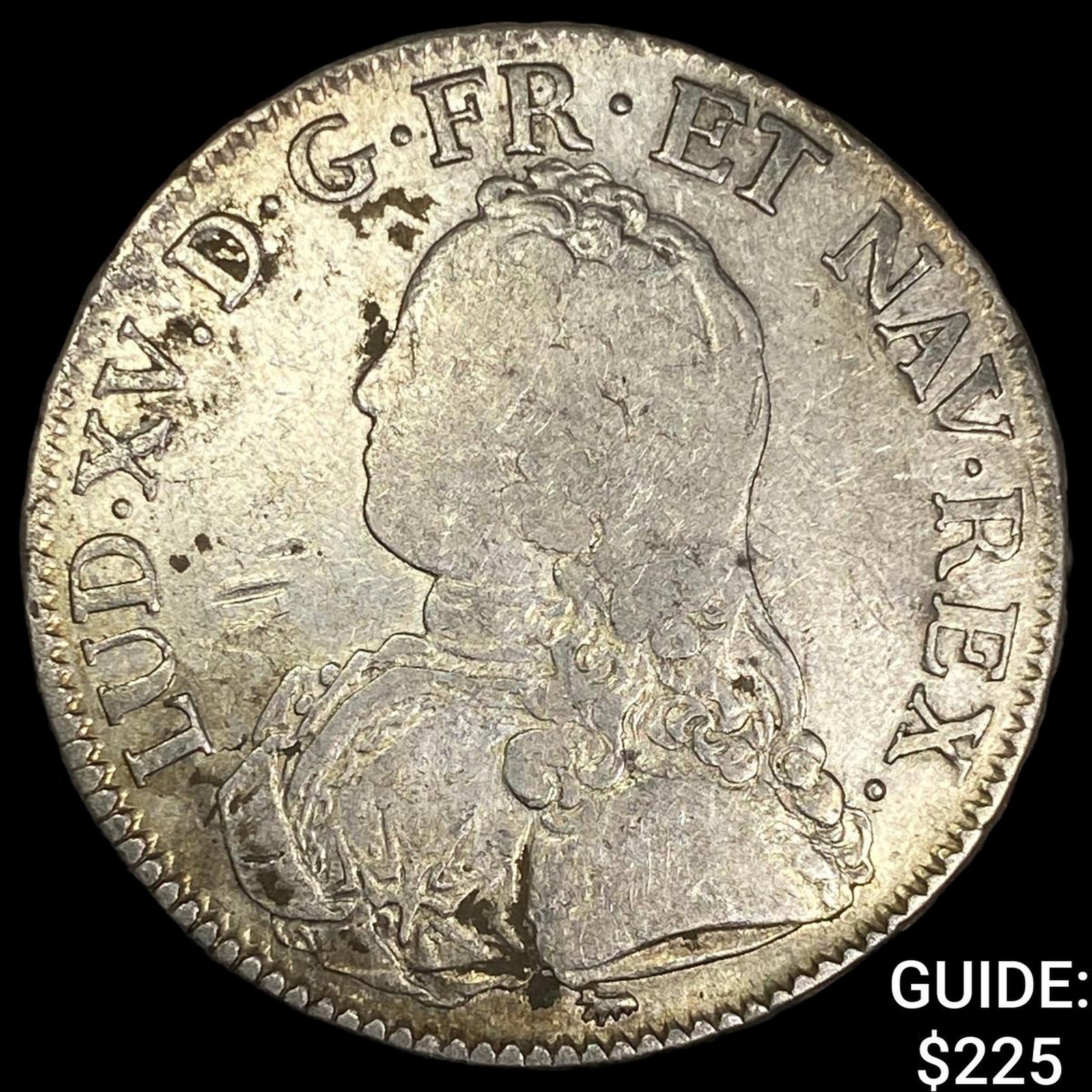 1736 Colonial France Silver Ecu NEARLY UNCIRCULATED: 1736 Colonial France Silver Ecu NEARLY UNCIRCULATED