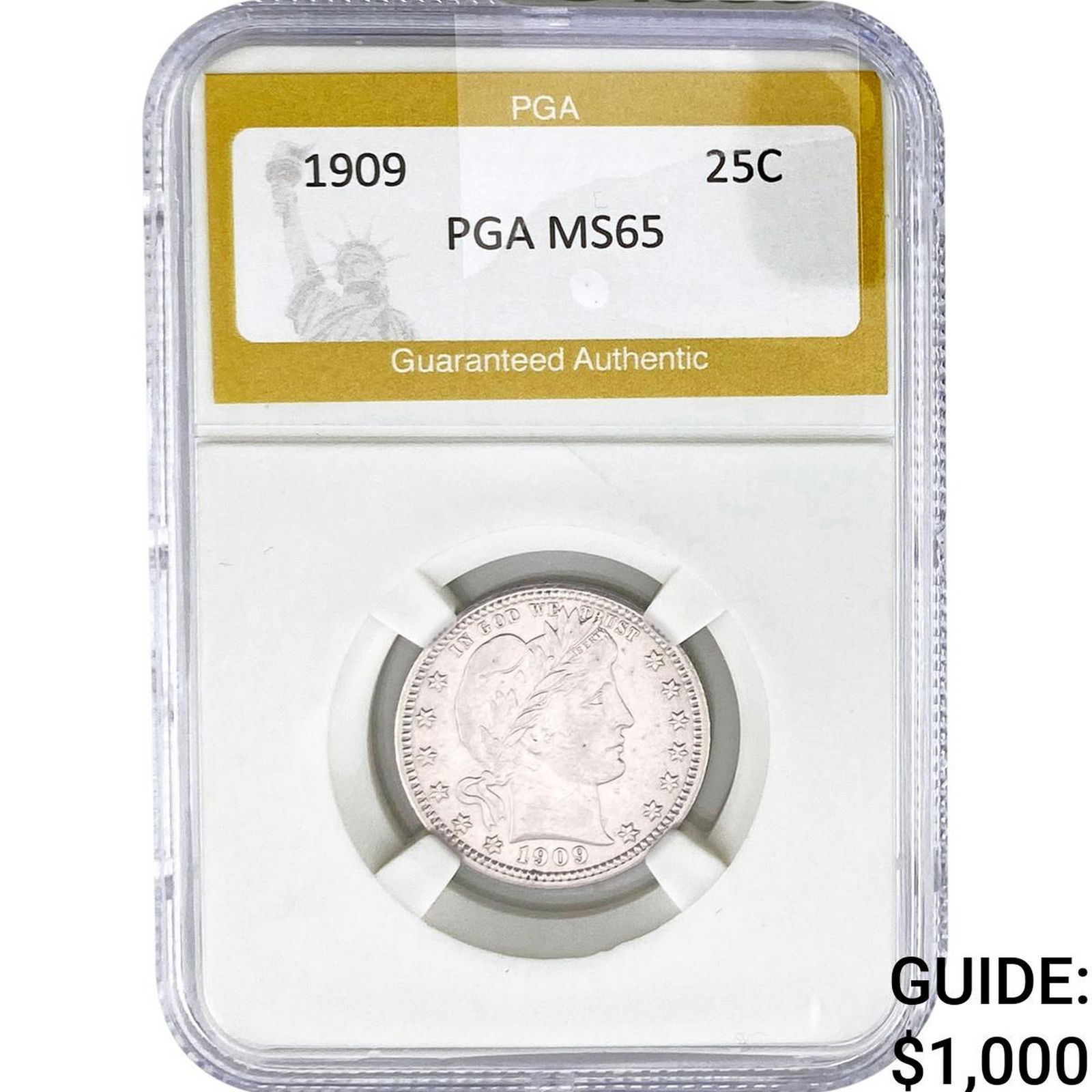 1909 Barber Quarter PGA MS65 (1 of 2)