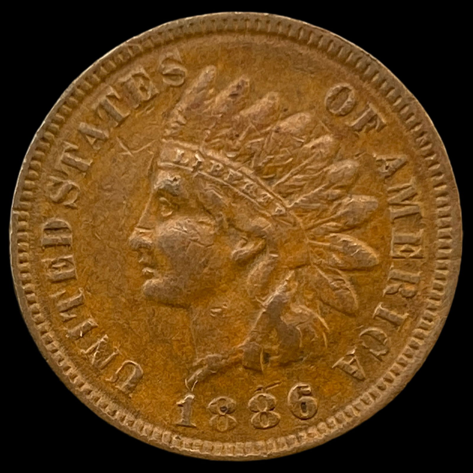 1886 Indian Head Cent CLOSELY UNCIRCULATED (1 of 2)