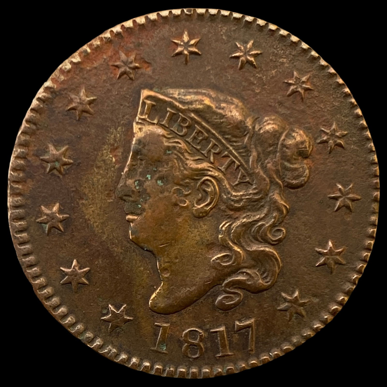 1817 Coronet Head Large Cent ABOUT UNCIRCULATED (1 of 2)
