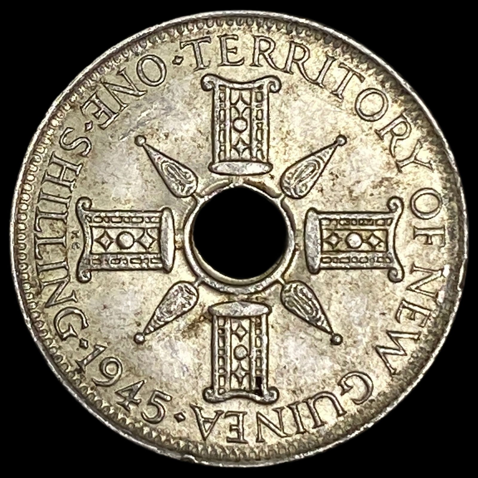 1945 New Guinea Silver 1 Shilling  UNCIRCULATED (1 of 2)