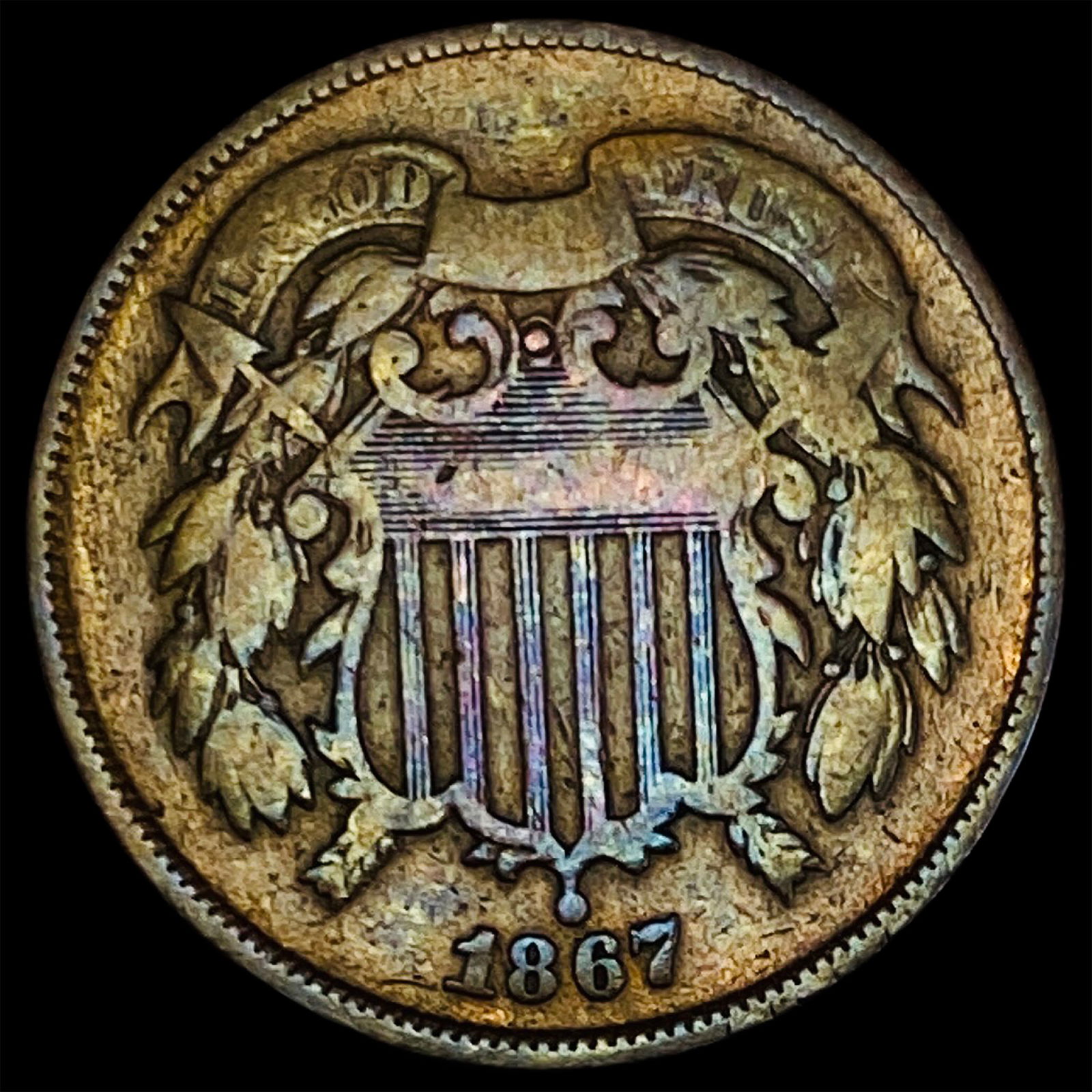 1867 Two-Cent Piece HIGH GRADE (1 of 2)