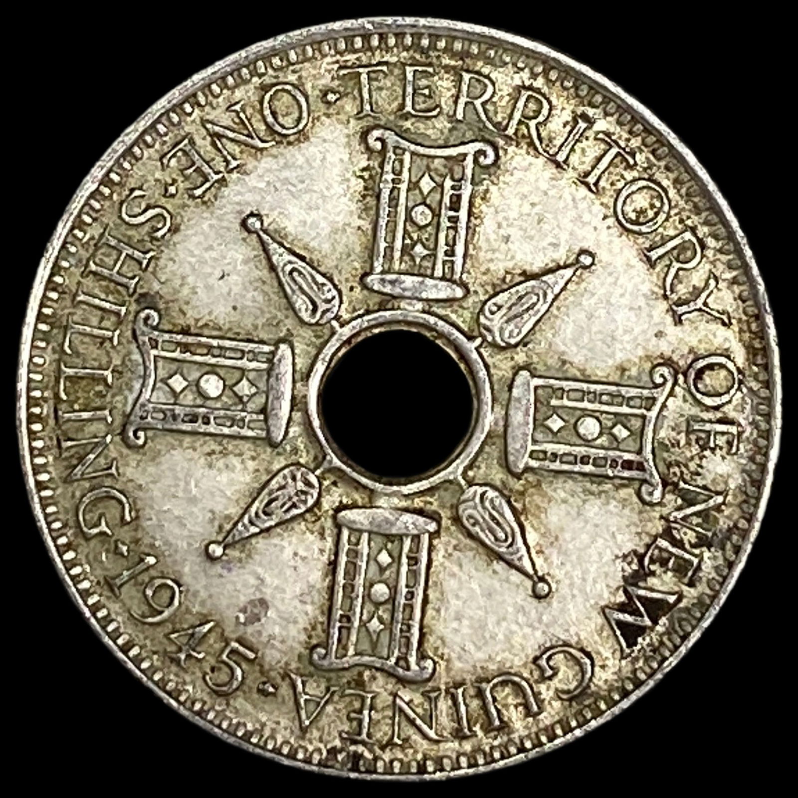 1945 New Guinea Silver 1 Shilling  UNCIRCULATED (1 of 2)