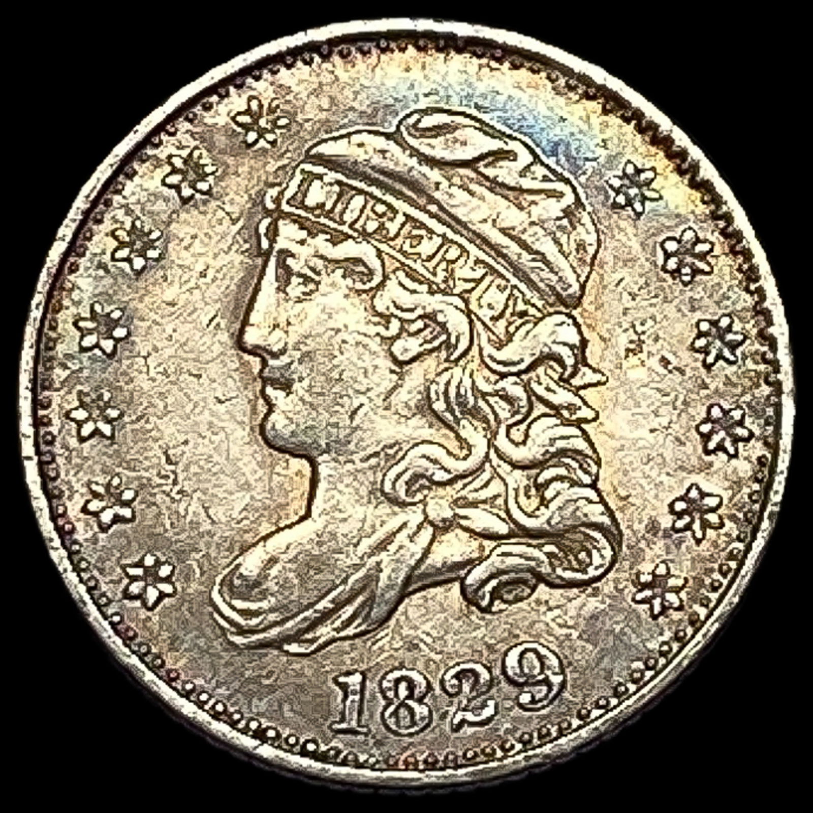 1829 Capped Bust Half Dime ABOUT UNCIRCULATED (1 of 2)