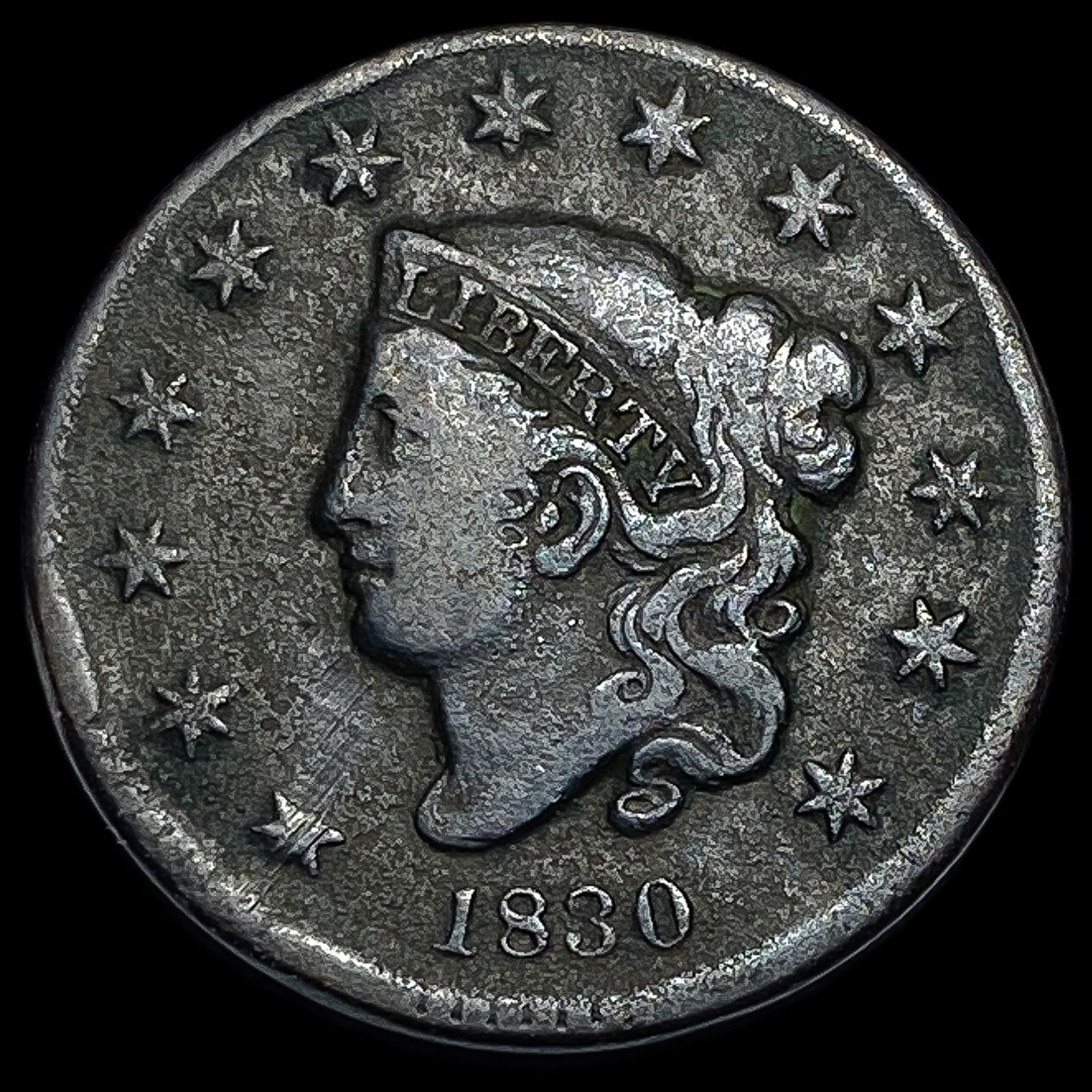 1830 Coronet Head Large Cent LIGHTLY CIRCULATED: 1830 Coronet Head Large Cent LIGHTLY CIRCULATED