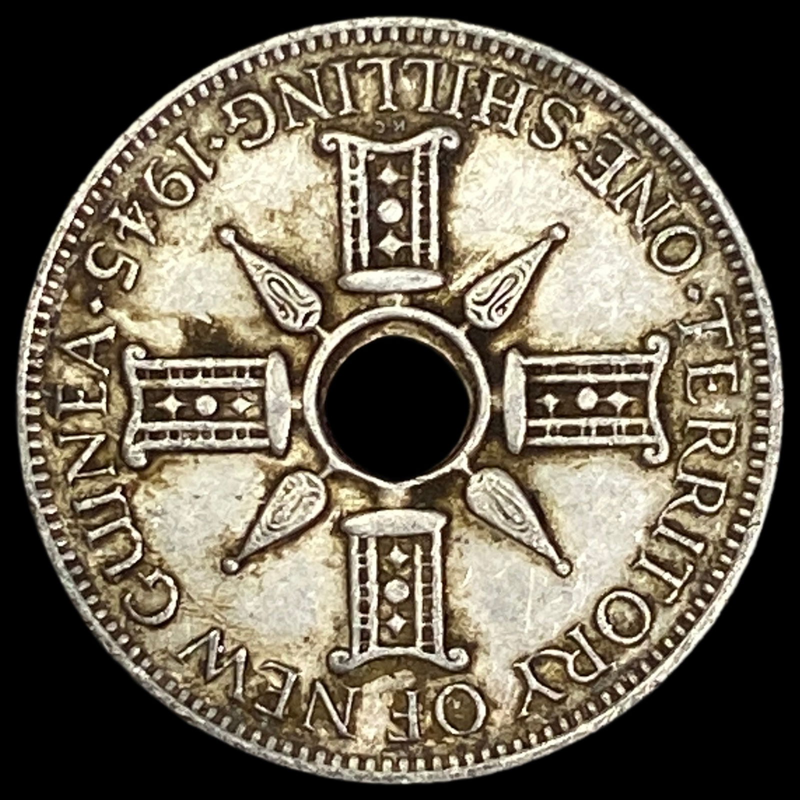 1945 New Guinea Silver 1 Shilling  UNCIRCULATED (1 of 2)