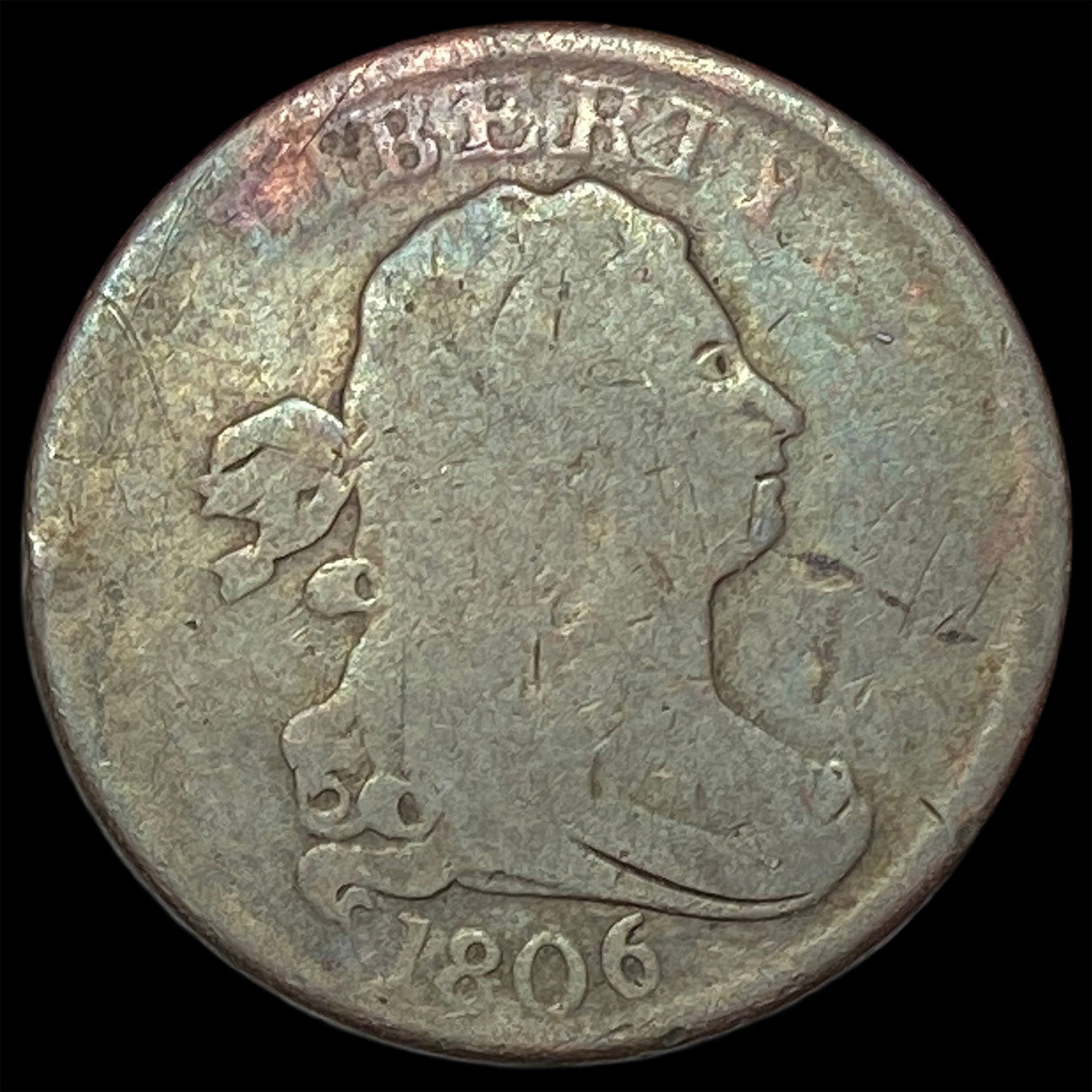 1806 Copper Half Cent NICELY CIRCULATED (1 of 2)