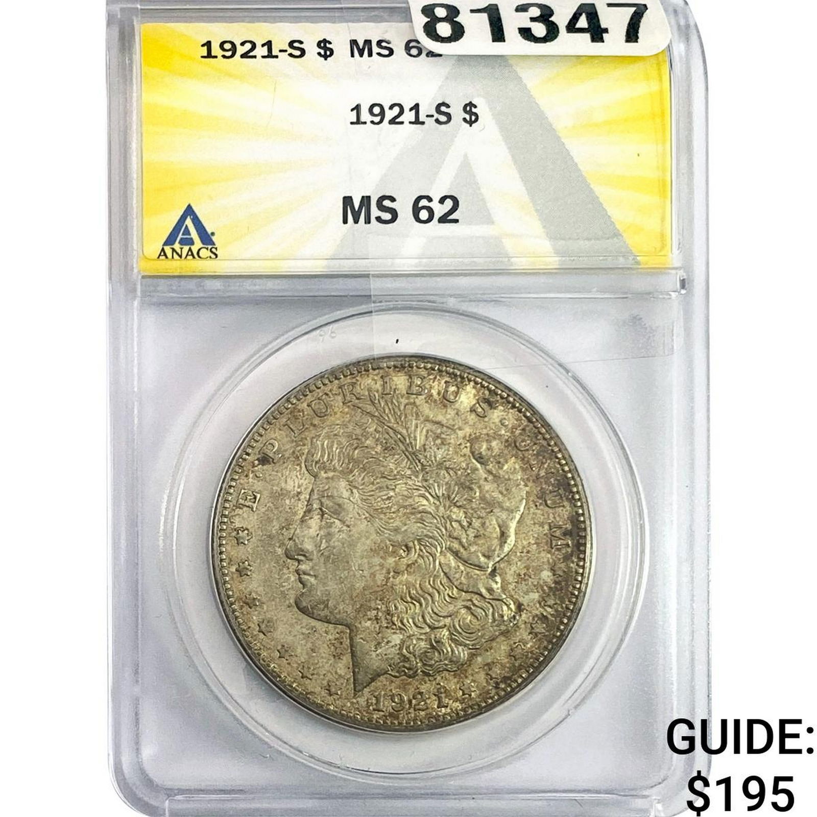 1921-S Morgan Silver Dollar ANACS MS62 (1 of 2)