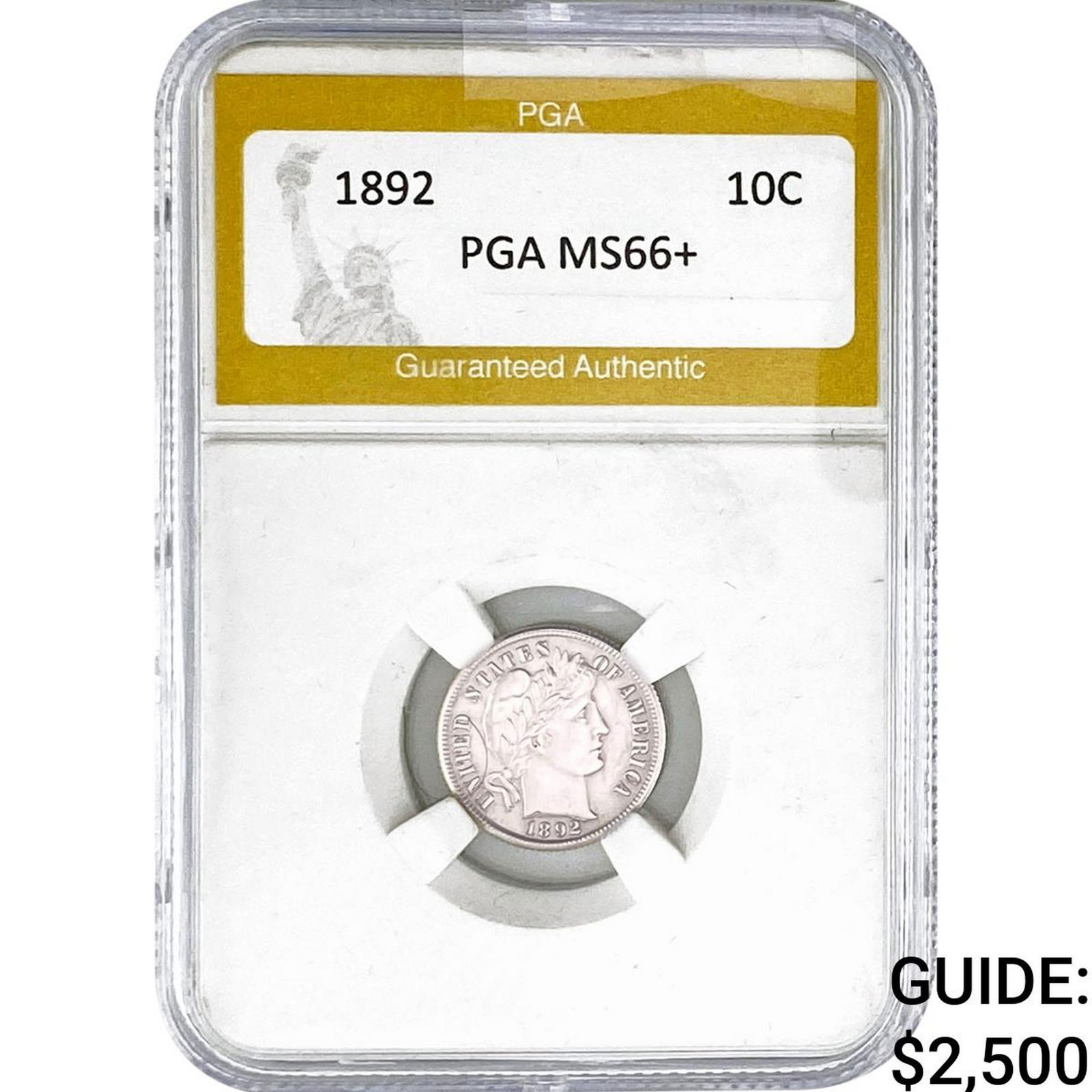1892 Barber Dime PGA MS66+ (1 of 2)