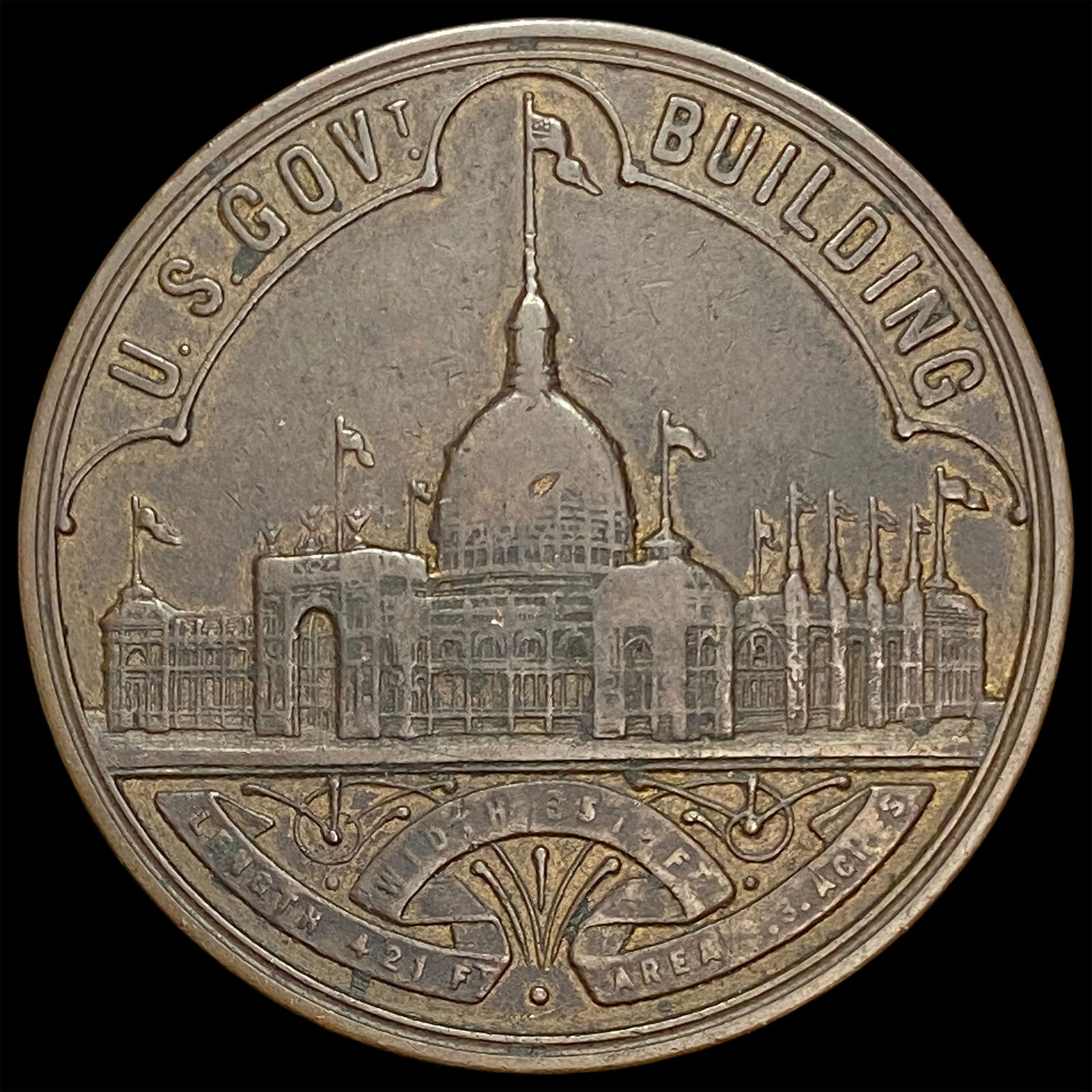 1893 World's Columbian Exposition Medal ABOUT UNCIRCULATED (1 of 2)