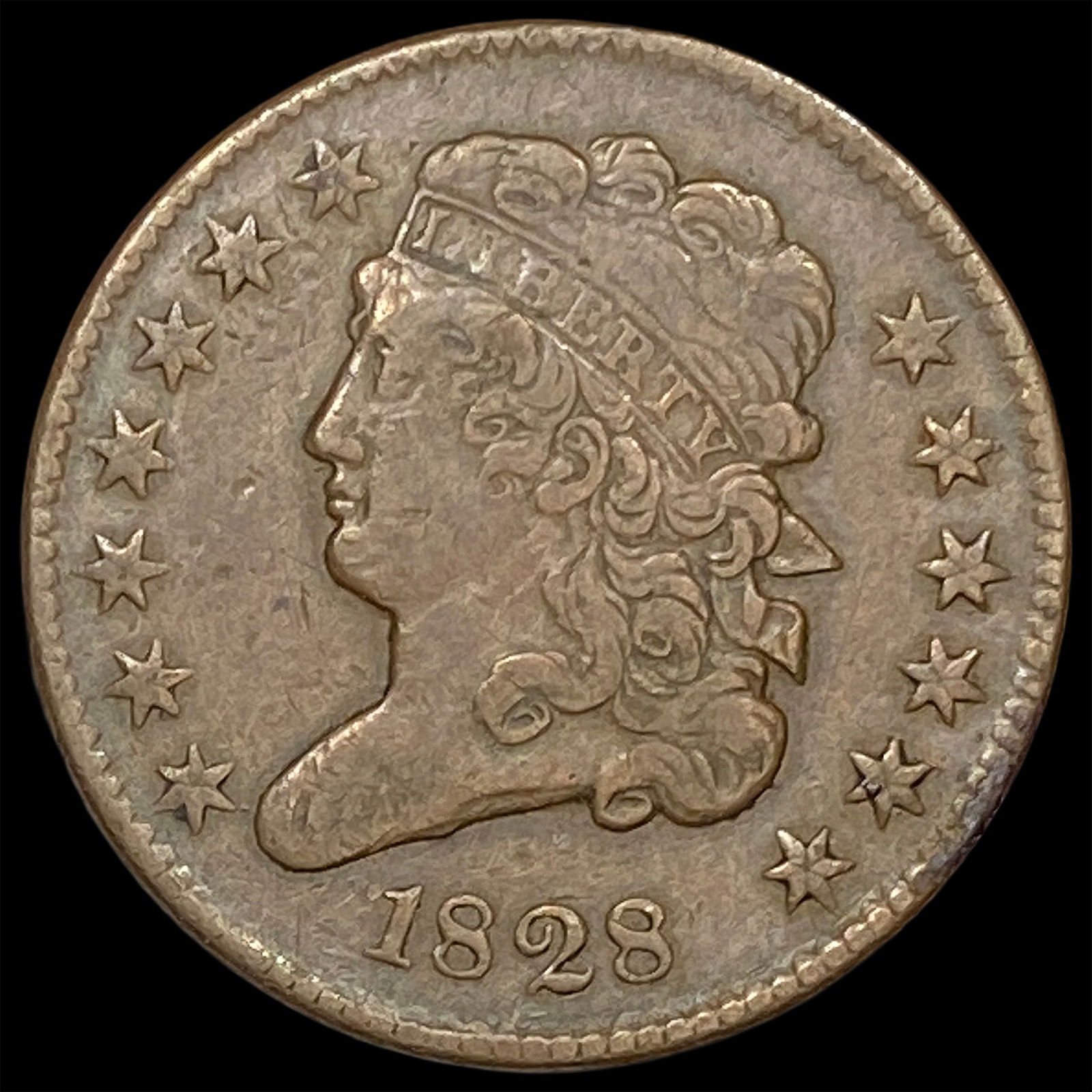 1828 Classic Head Half Cent ABOUT UNCIRCULATED (1 of 2)