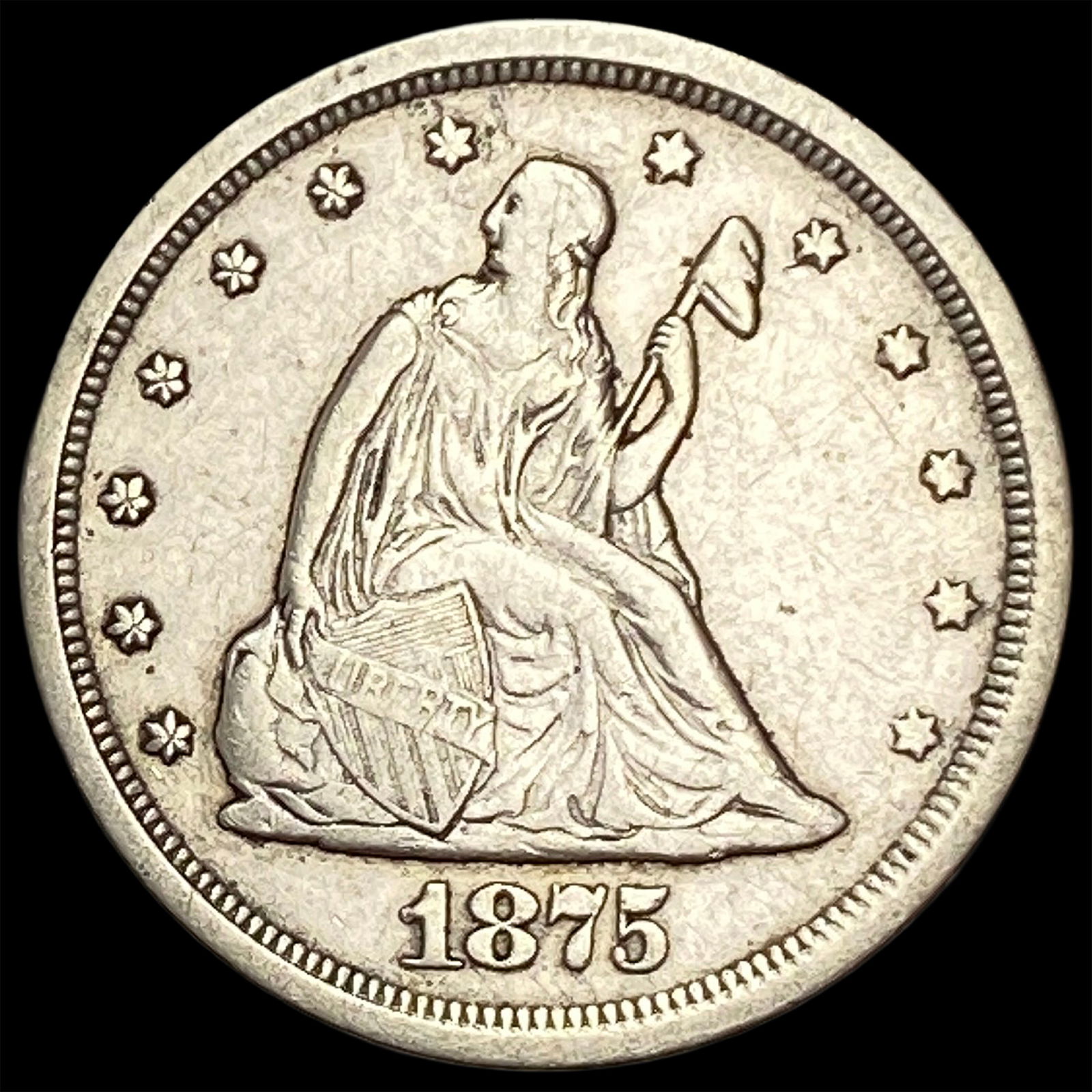 1875-S Silver Twenty Cents NEARLY UNCIRCULATED (1 of 2)