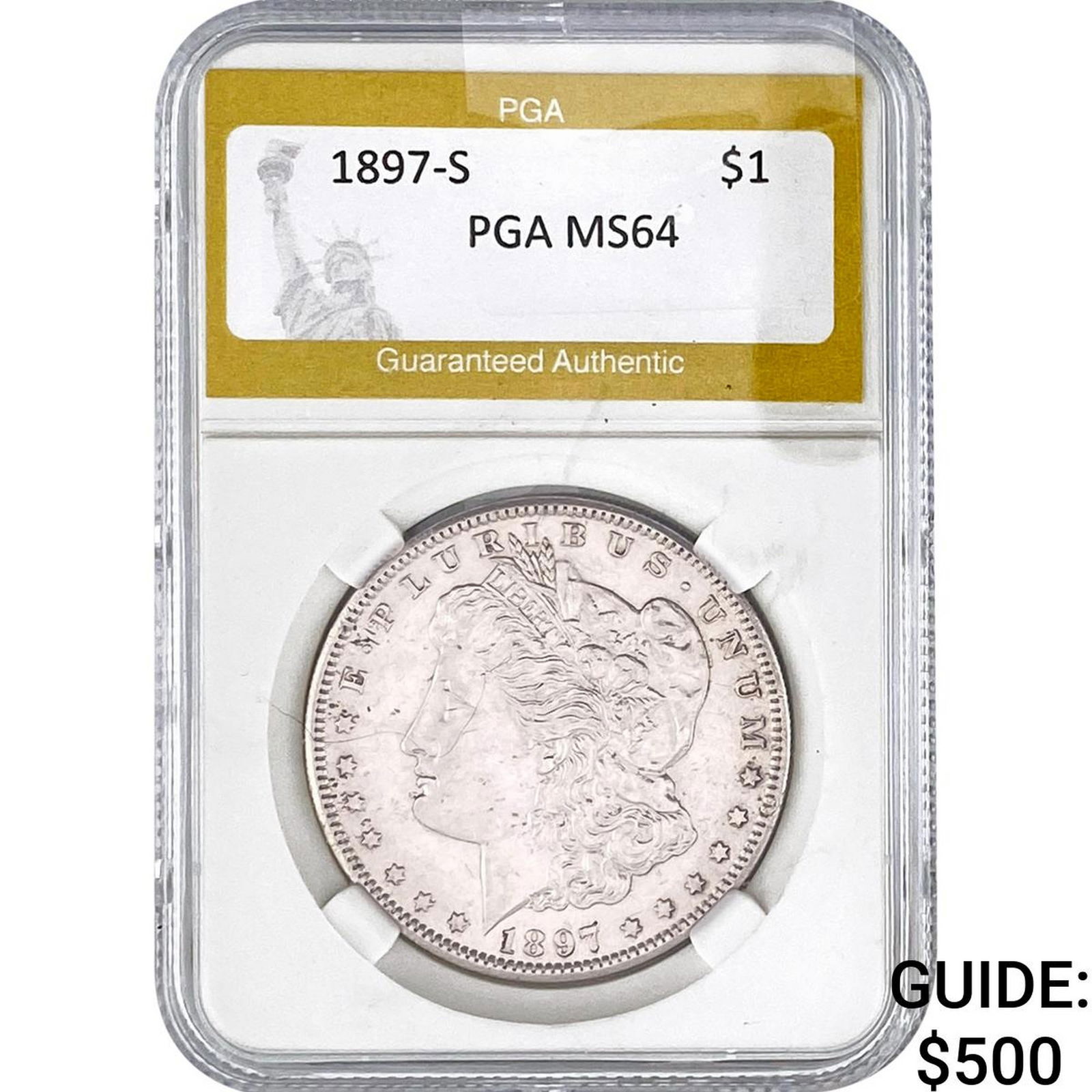 1897-S Morgan Silver Dollar PGA MS64 (1 of 2)