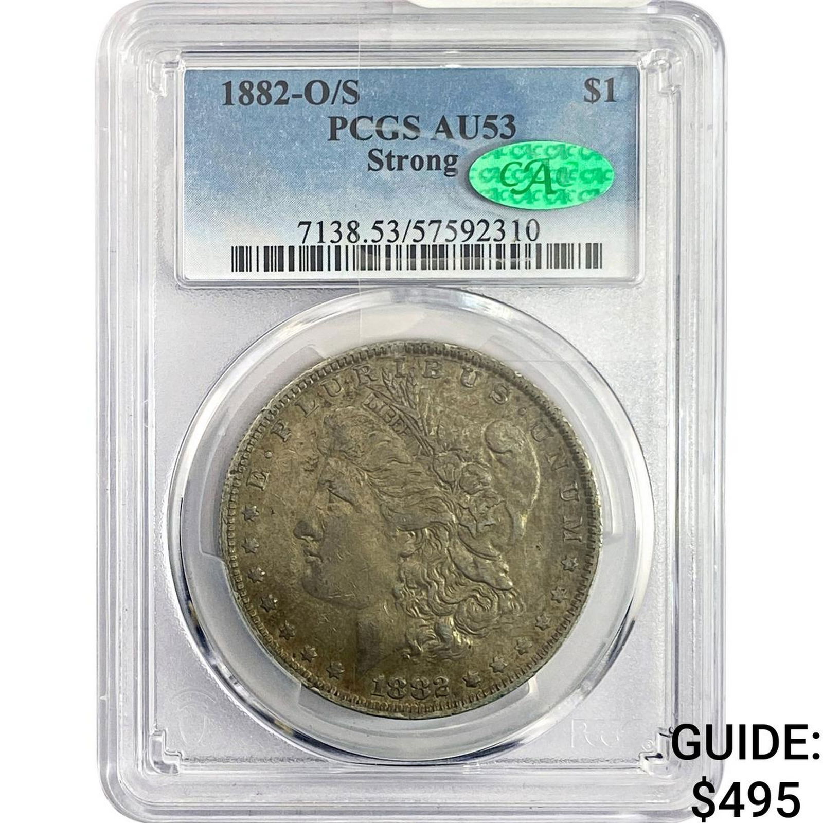 1882-O/S Morgan Silver Dollar PCGS AU53 (1 of 2)