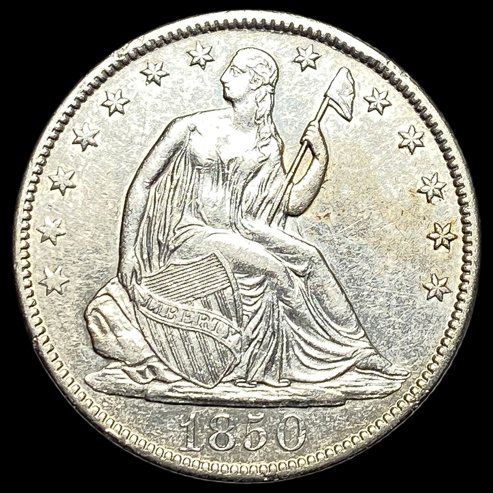 1850-O Silver Half Dollar CLOSELY UNCIRCULATED (1 of 2)