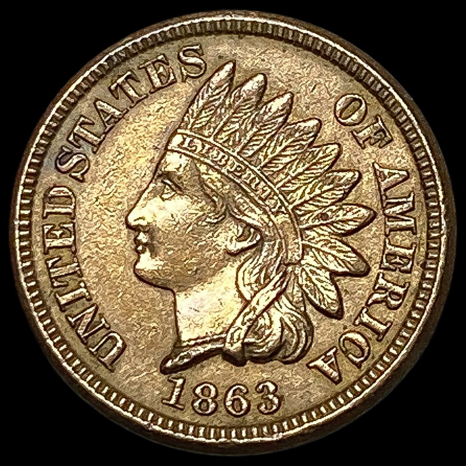 1863 Indian Head Cent CHOICE AU (1 of 2)