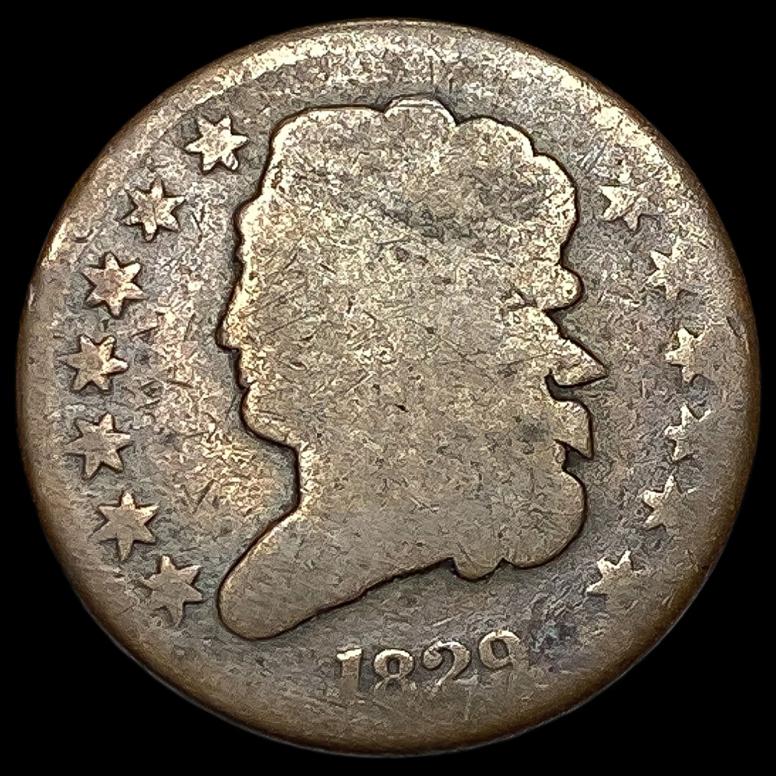 1829 Classic Head Half Cent NICELY CIRCULATED (1 of 2)