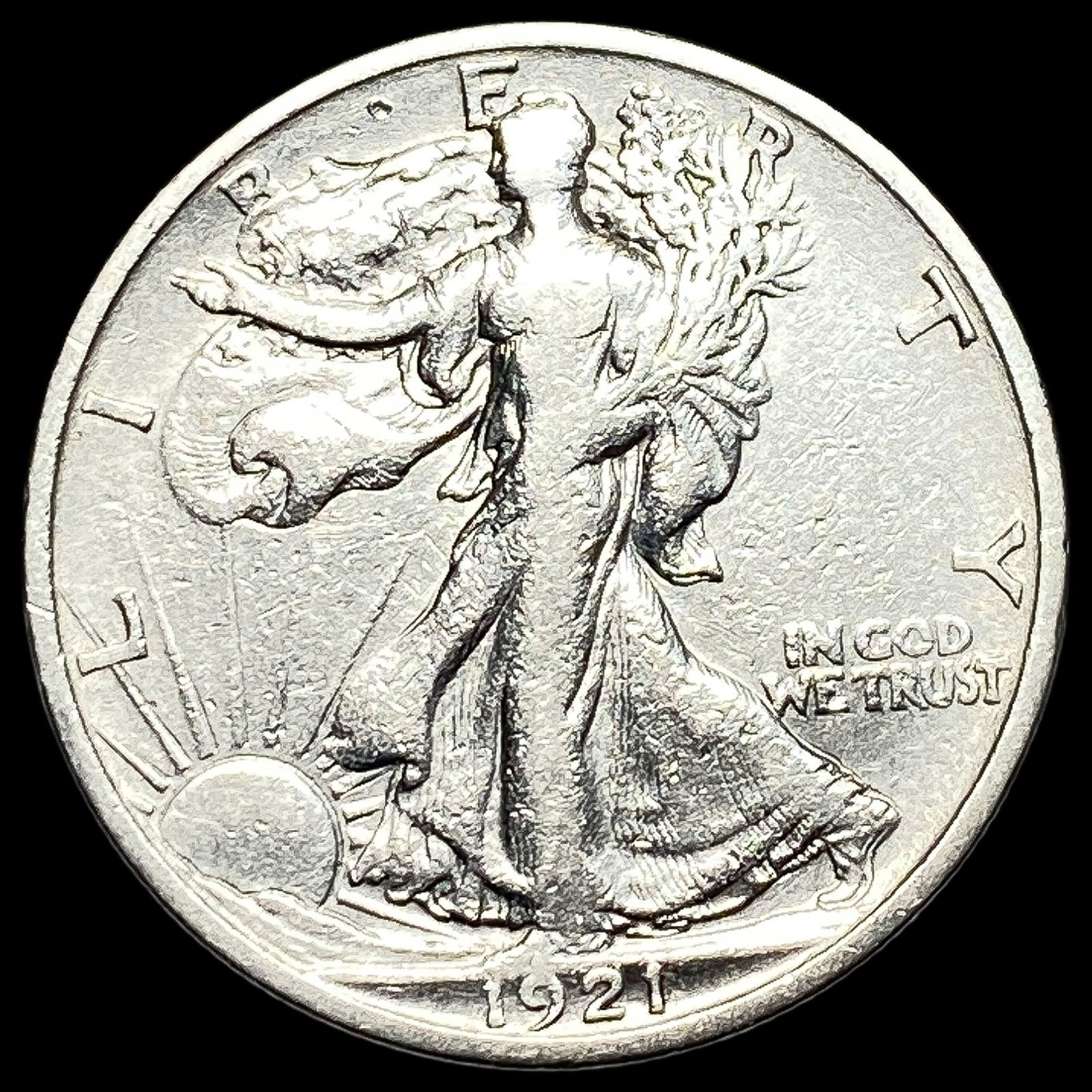 1921-S Walking Liberty Half Dollar NEARLY UNCIRCULATED (1 of 2)