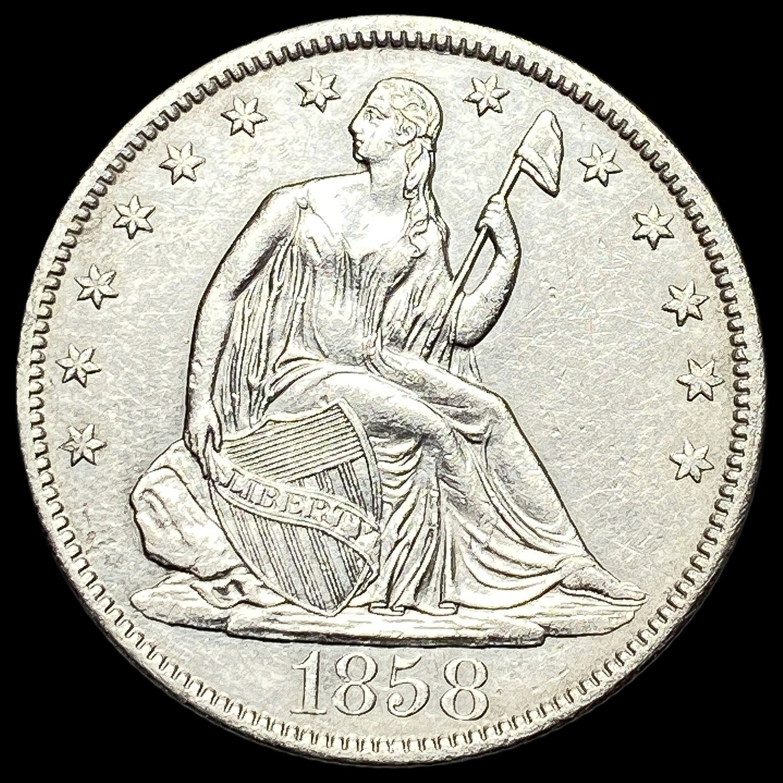 1858-O Seated Liberty Half Dollar CLOSELY UNCIRCULATED (1 of 2)