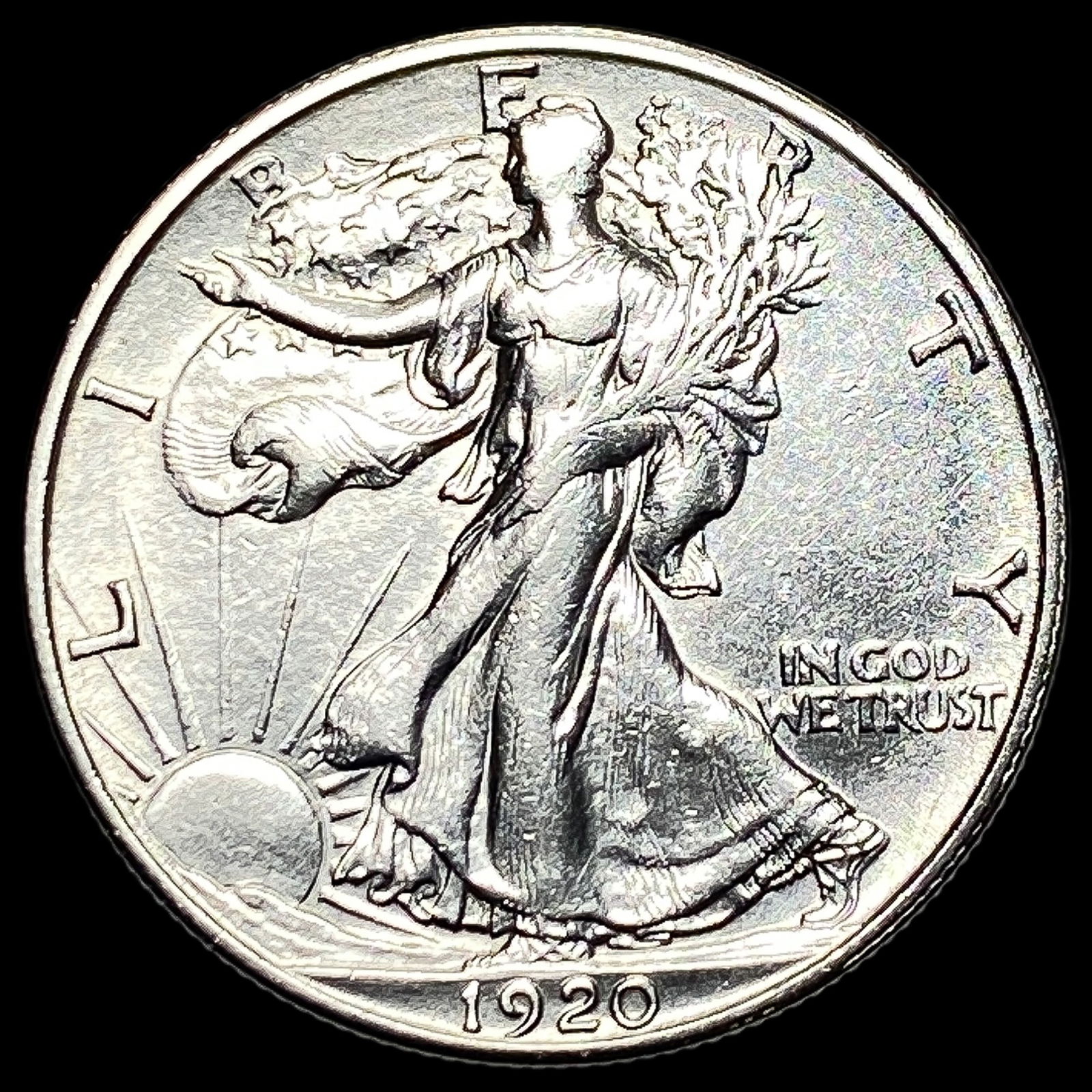1920-S Walking Liberty Half Dollar CLOSELY UNCIRCULATED (1 of 2)