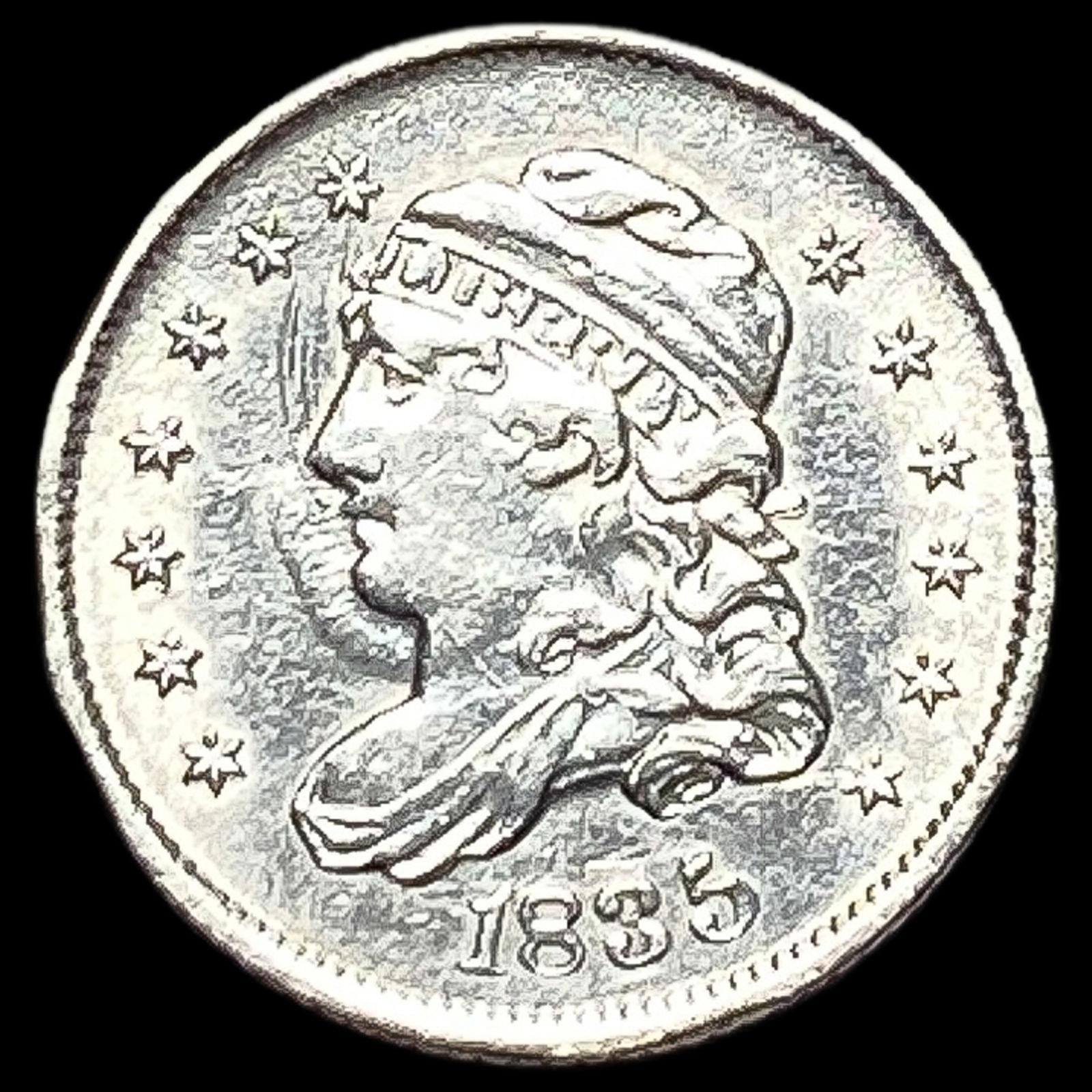 1835 Capped Bust Half Dime CLOSELY UNCIRCULATED (1 of 2)