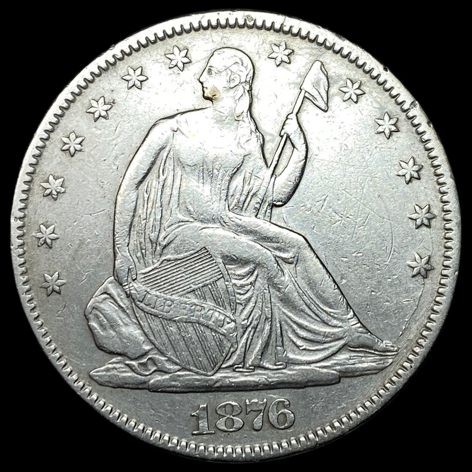 1876 Seated Liberty Half Dollar CLOSELY UNCIRCULATED (1 of 2)