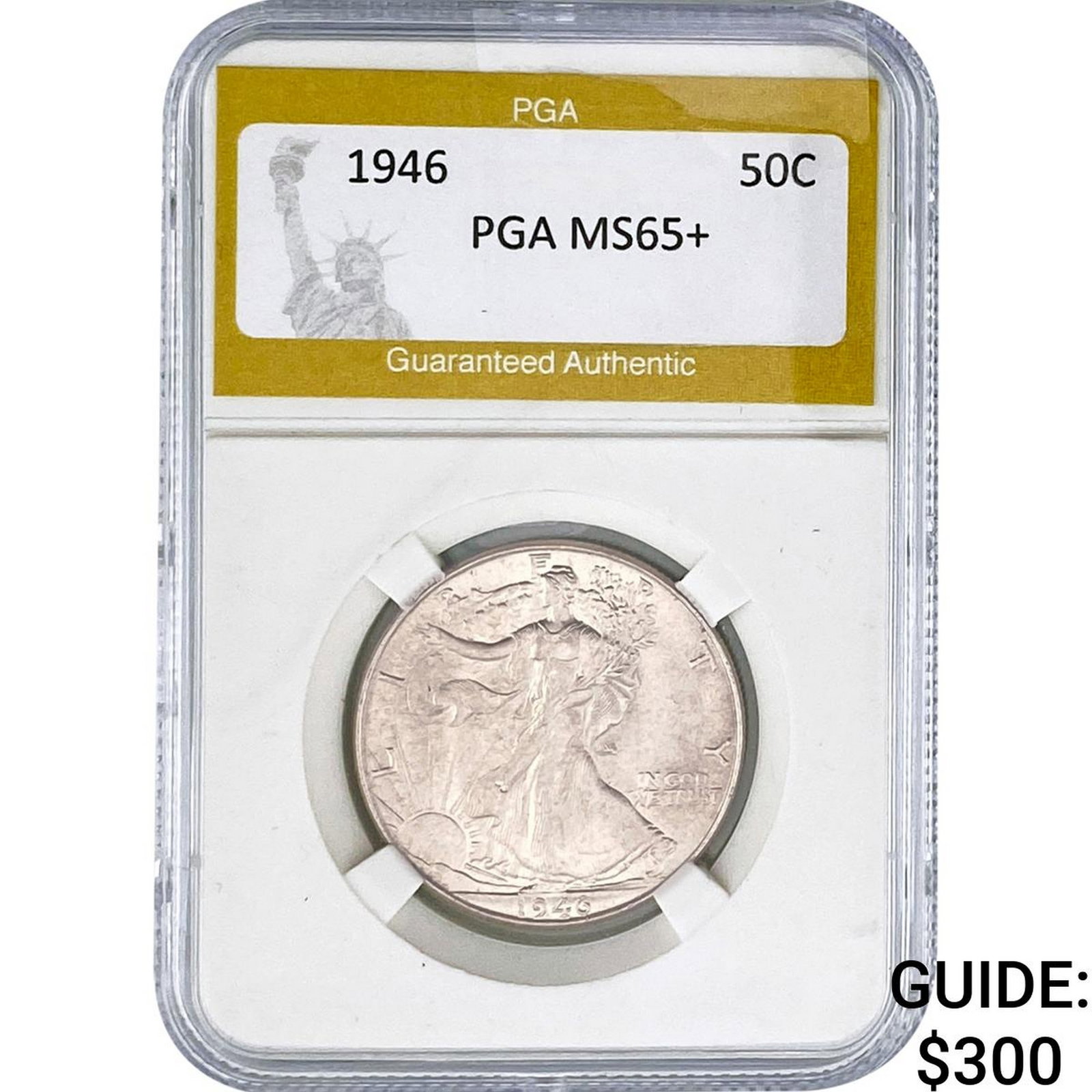 1946 Walking Liberty Half Dollar PGA MS65+: 1946 Walking Liberty Half Dollar PGA MS65+