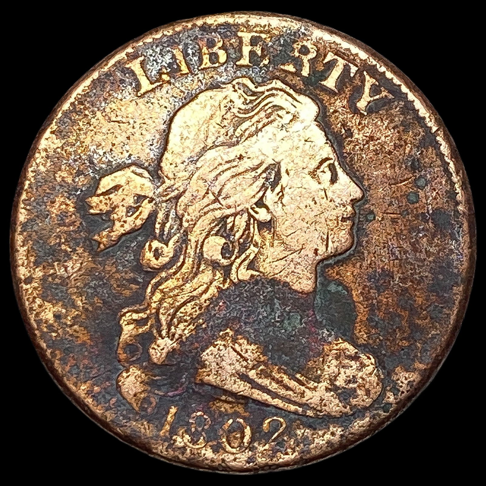 1802 Draped Bust Large Cent HIGH GRADE (1 of 2)