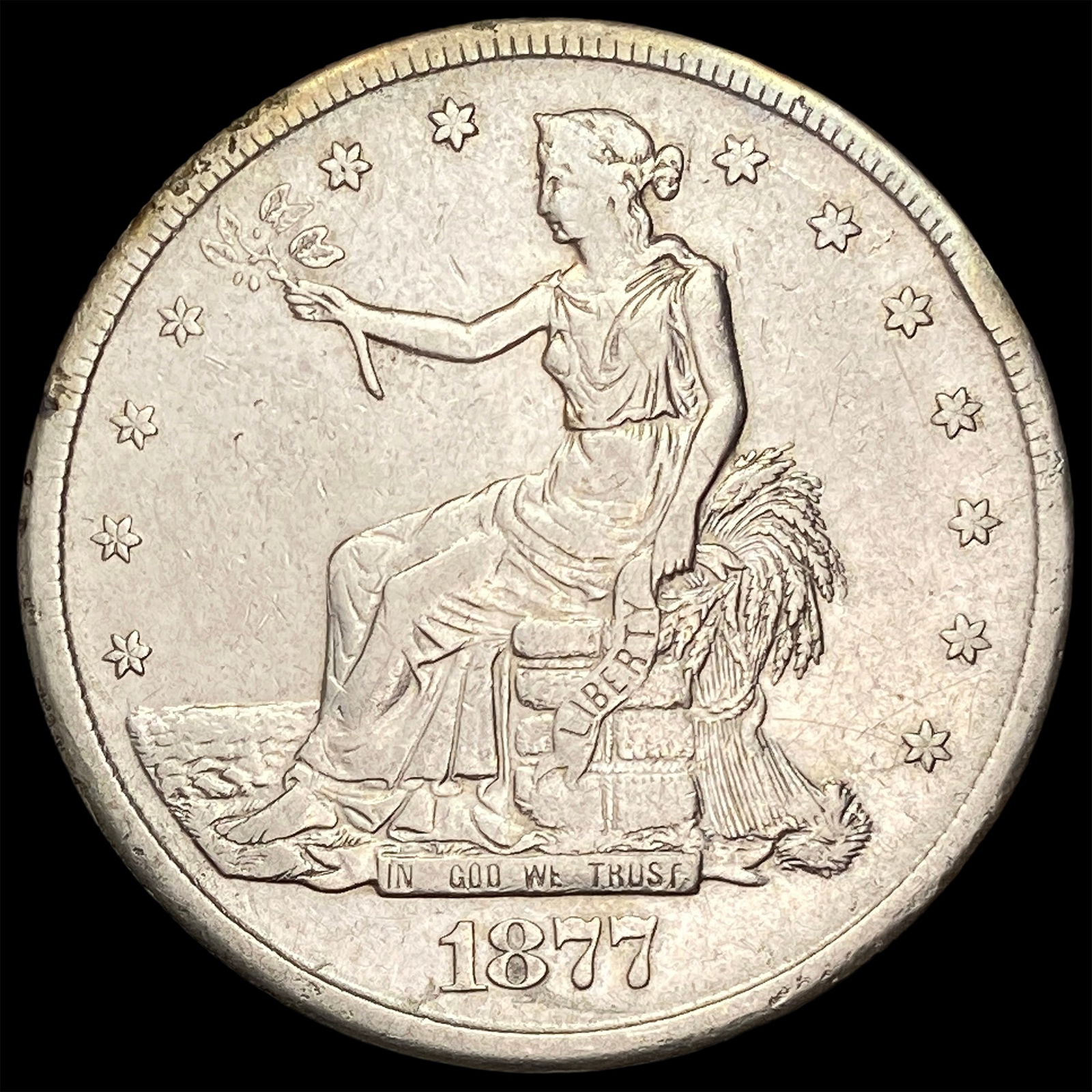 1877-S Silver Trade Dollar LIGHTLY CIRCULATED (1 of 2)