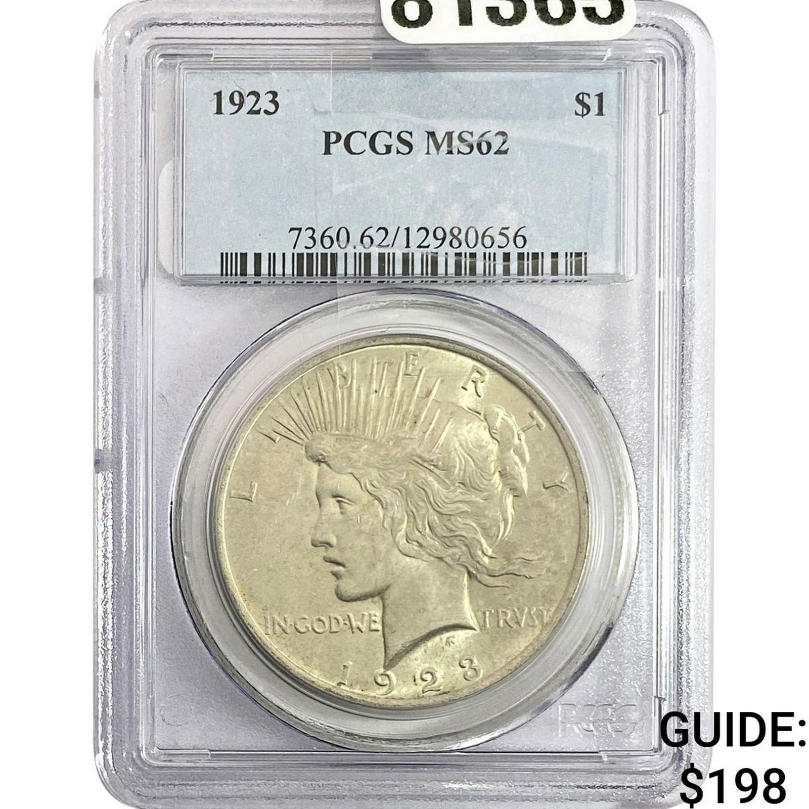 1923 Silver Peace Dollar PCGS MS62 (1 of 2)