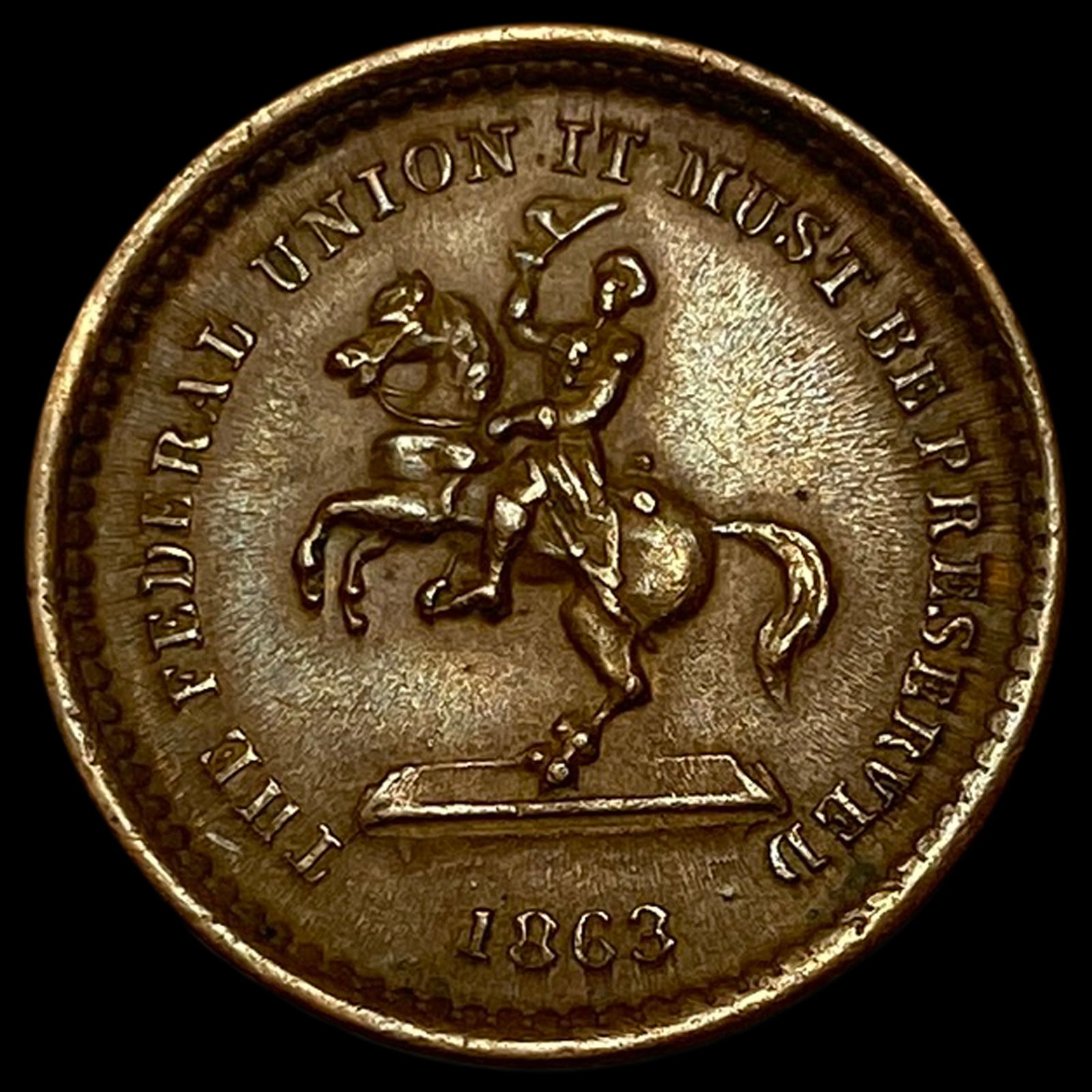 1863 Civil War Token - "Our Union" NICELY CIRCULATED (1 of 2)