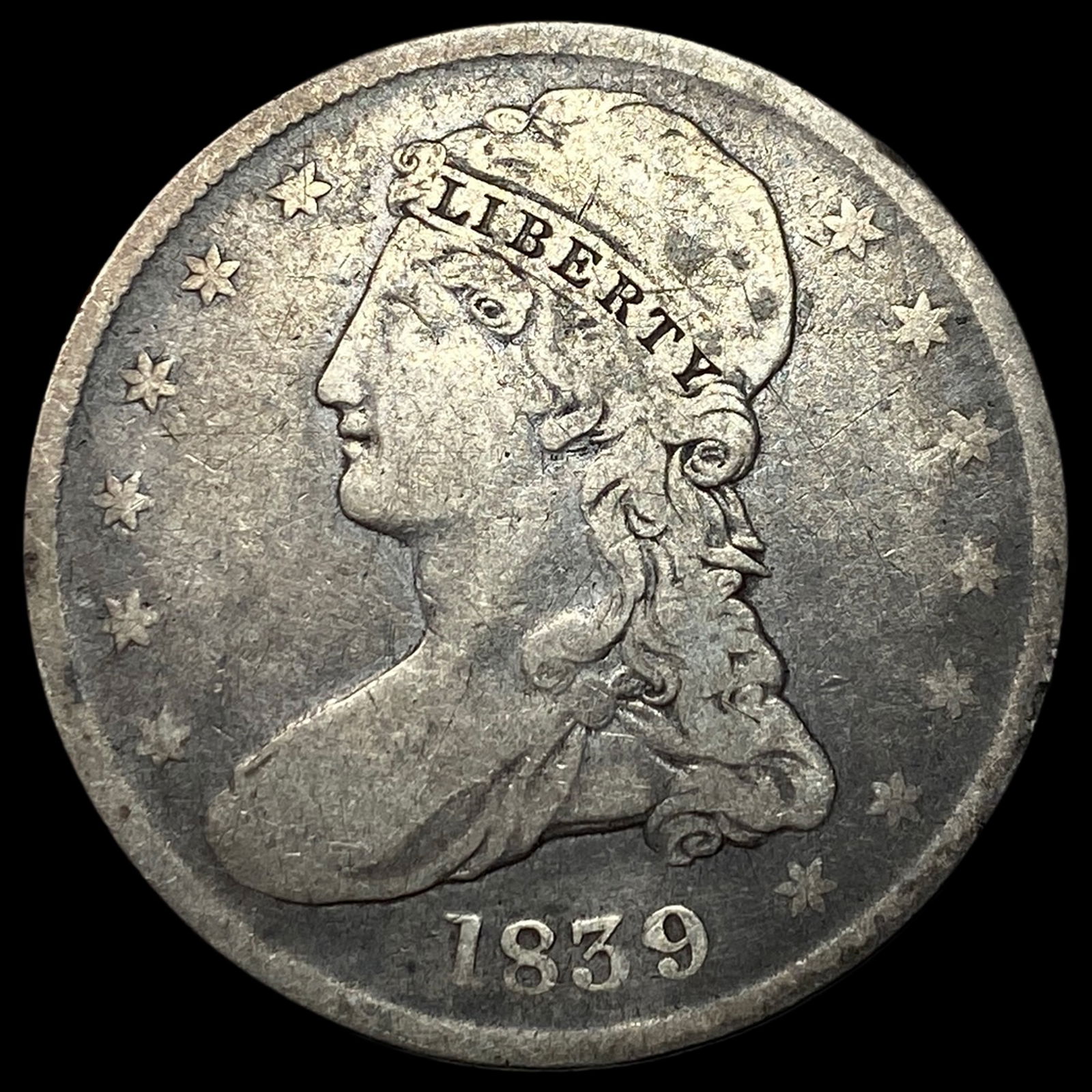 1839 Capped Bust Half Dollar NICELY CIRCULATED (1 of 2)
