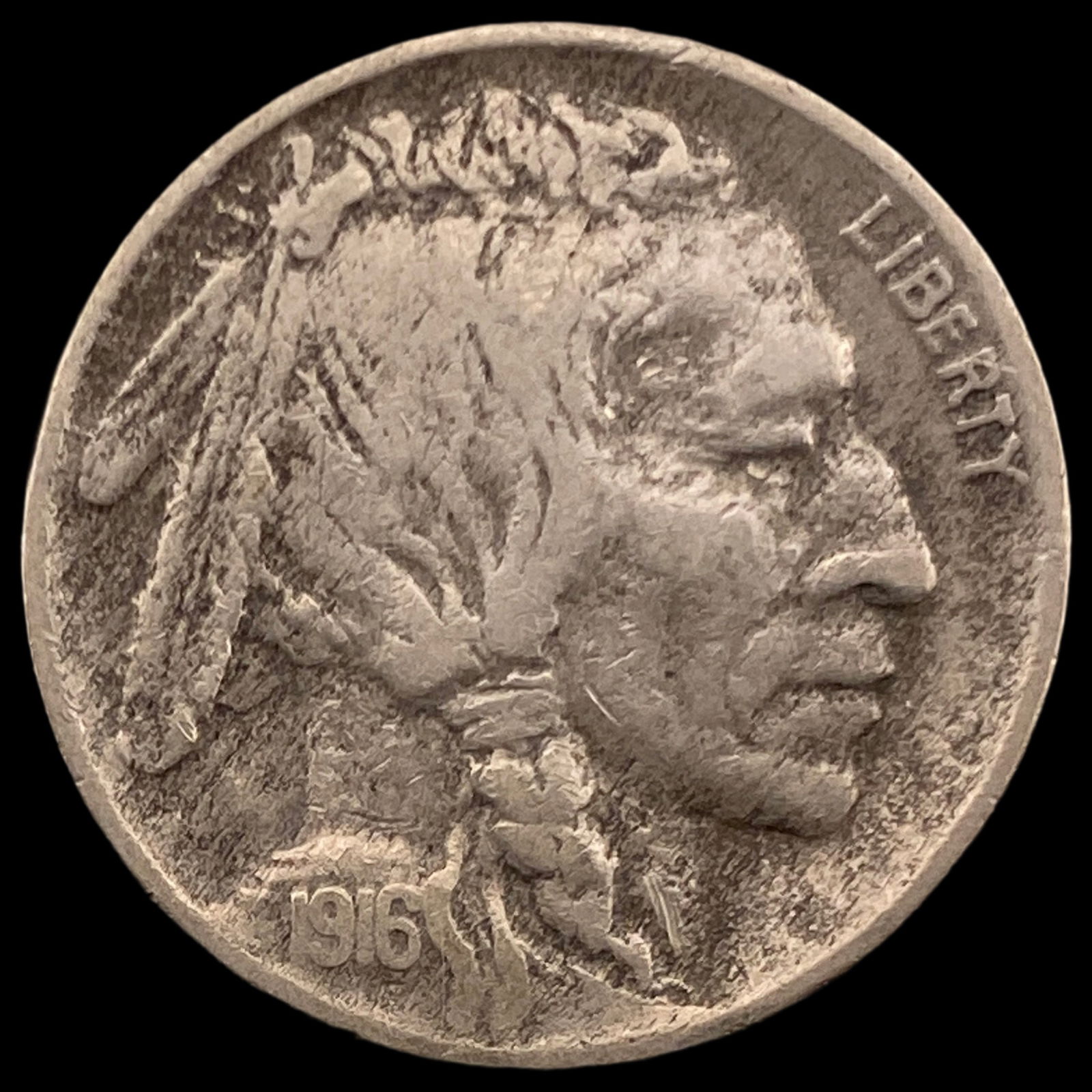 1916-D Buffalo Nickel NEARLY UNCIRCULATED (1 of 2)