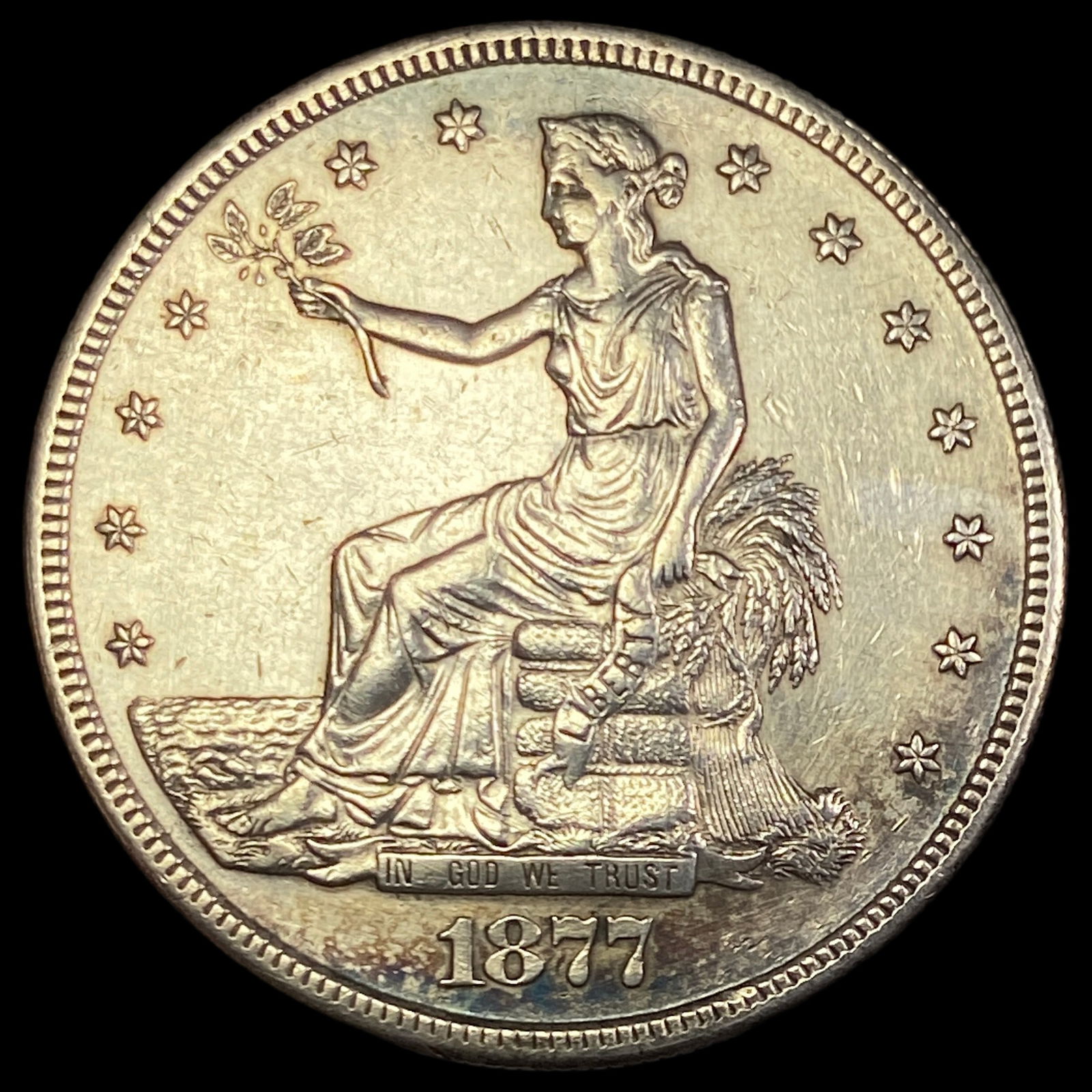 1877-S Silver Trade Dollar CHOICE AU (1 of 2)