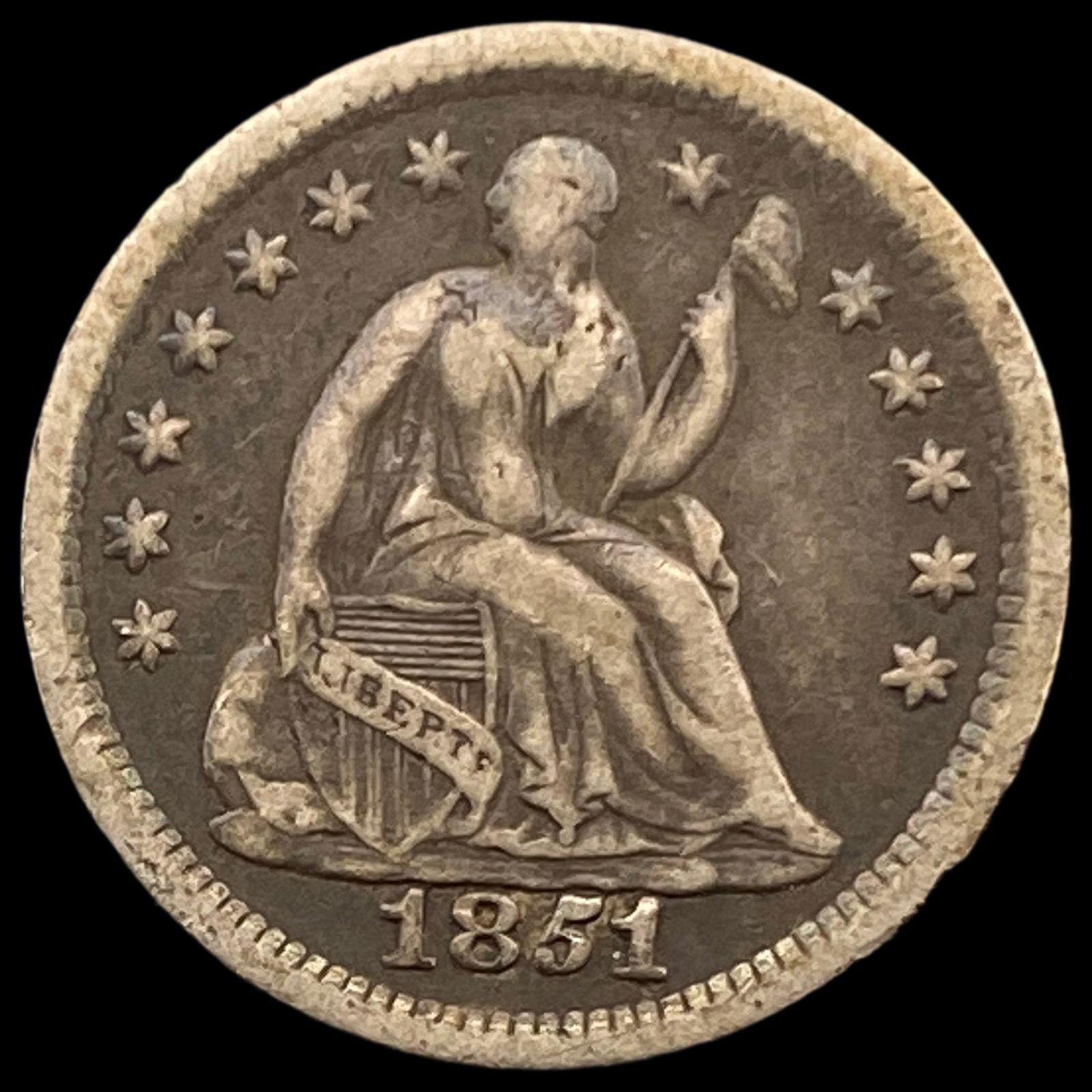 1851-O Seated Liberty Half Dime LIGHTLY CIRCULATED (1 of 2)
