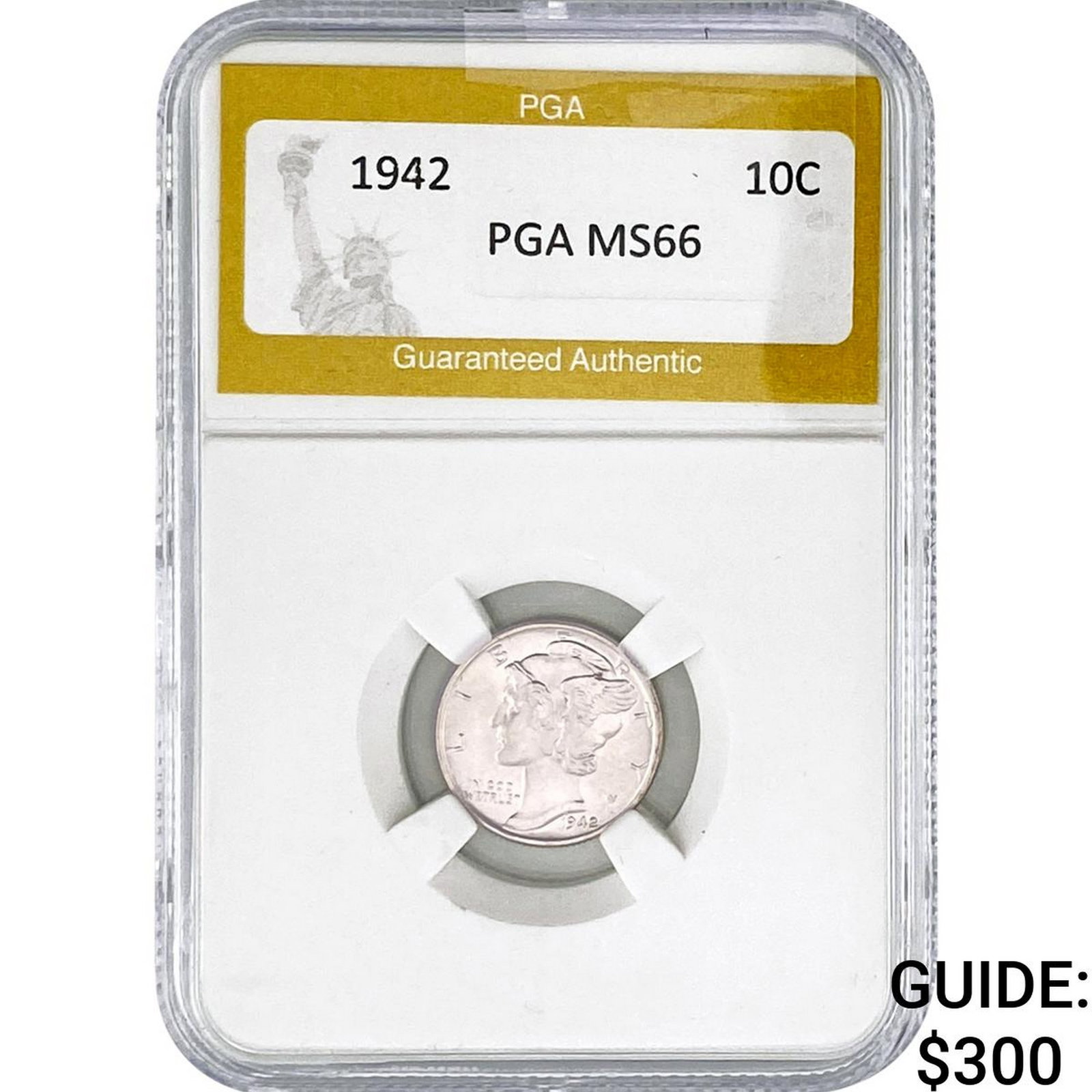 1942 Mercury Silver Dime PGA MS66: 1942 Mercury Silver Dime PGA MS66