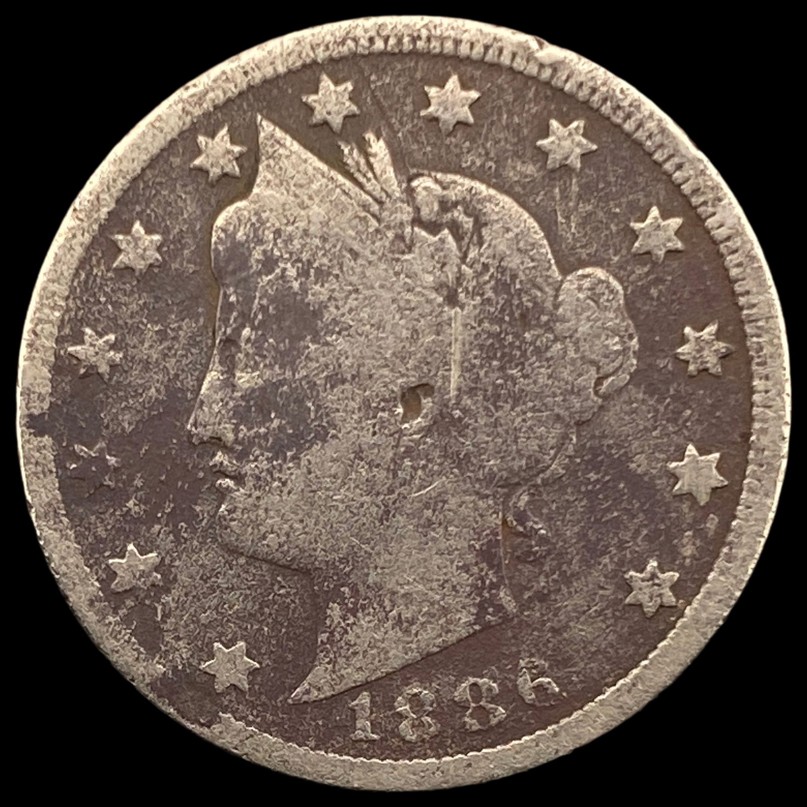 1886 Liberty Head Nickel NICELY CIRCULATED (1 of 2)