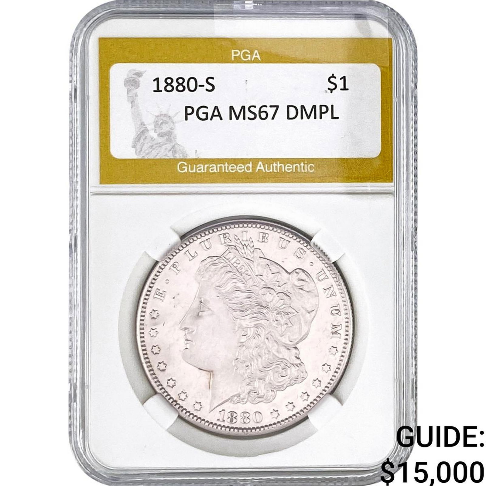 1880-S Morgan Silver Dollar PGA MS67 DMPL (1 of 2)