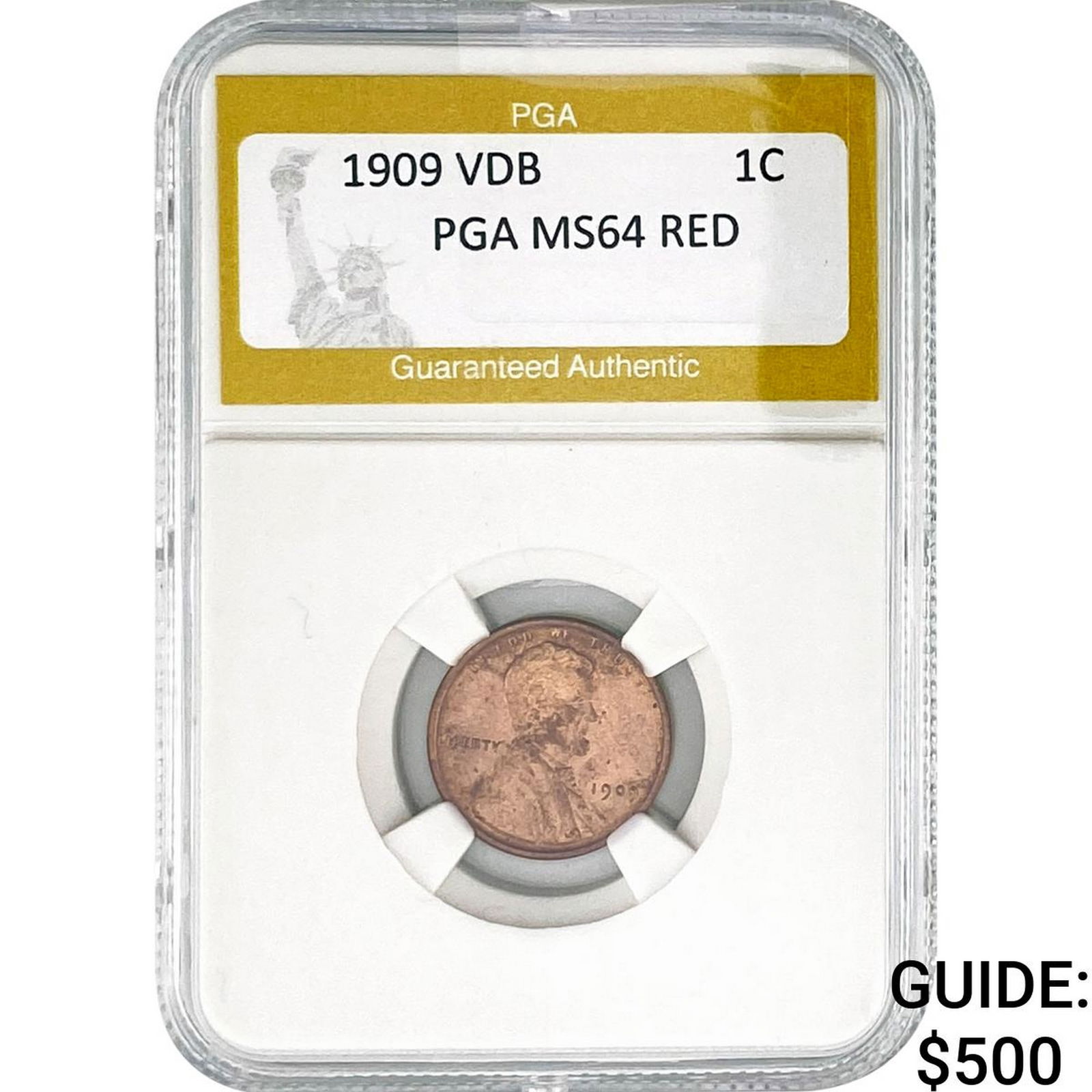 1909 VDB Wheat Cent PGA MS64 RED (1 of 2)